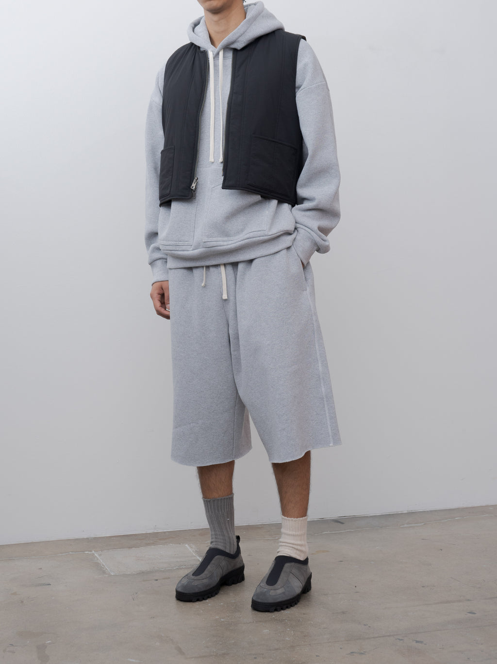 Namu Shop - S.K. Manor Hill Earl Sweatshort - Heather Gray Cotton Fleece