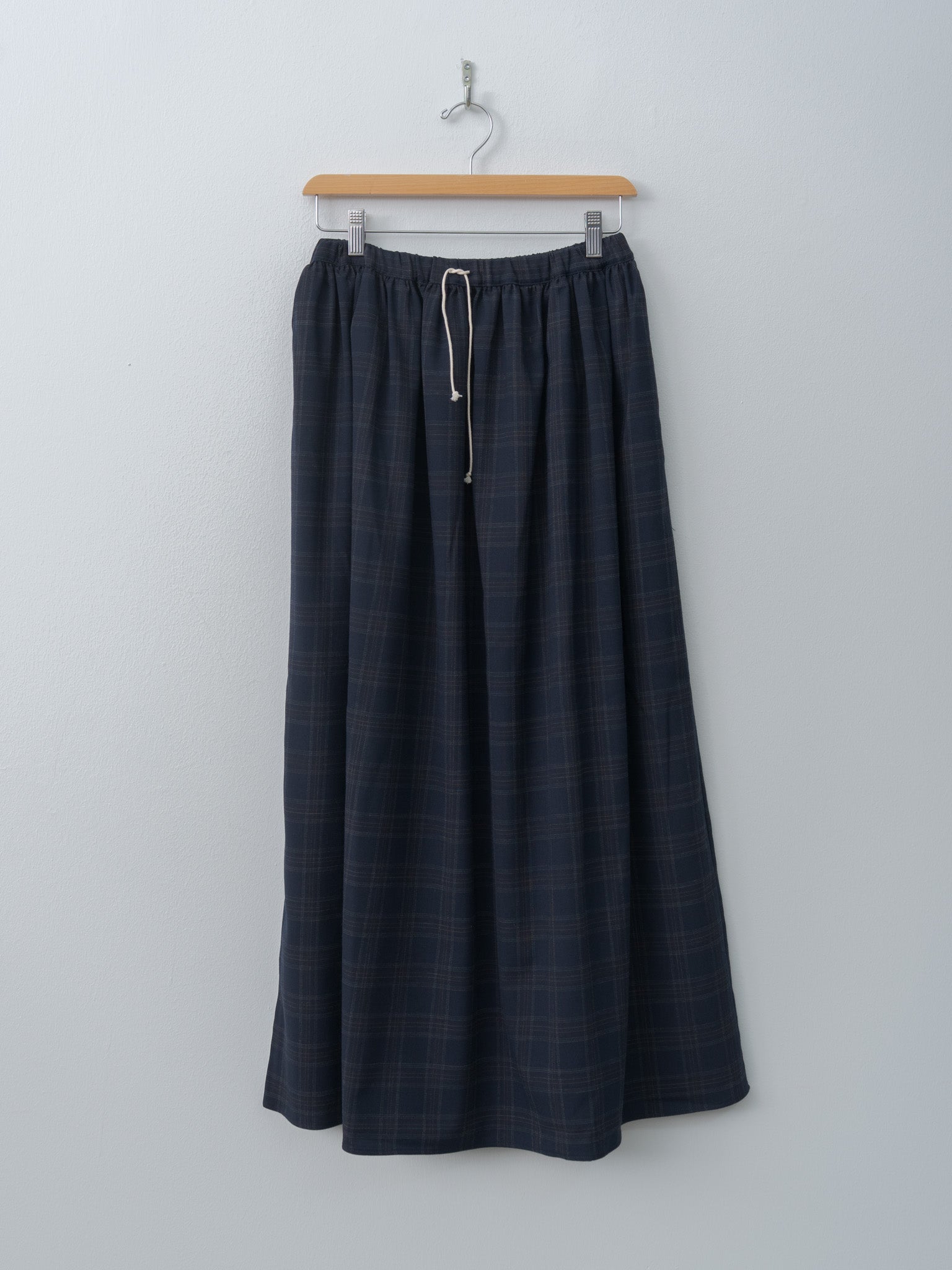 Namu Shop - Eleph Wide Skirt - Navy Check