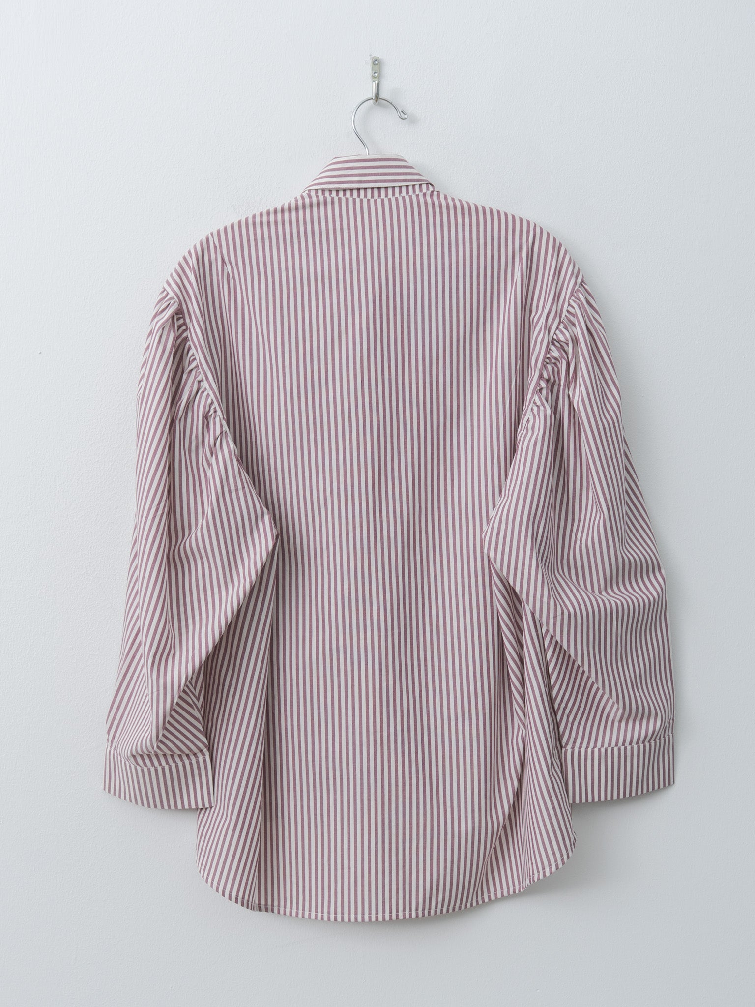Namu Shop - Eleph Tie Shirt - Burgundy Stripe