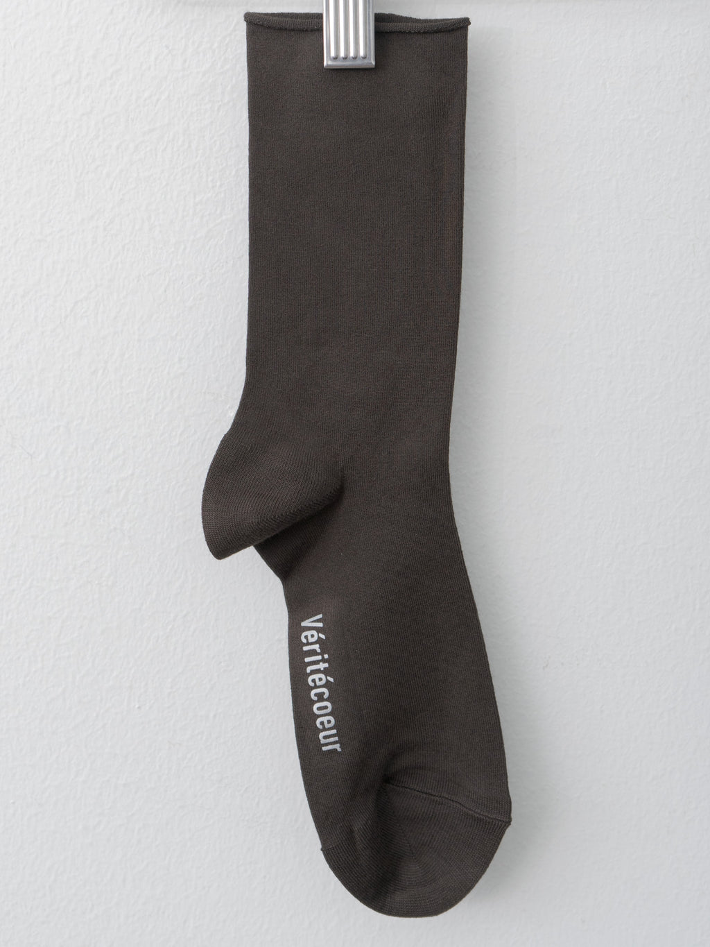 Namu Shop - Veritecoeur Roll Hem Socks - Brown, Red