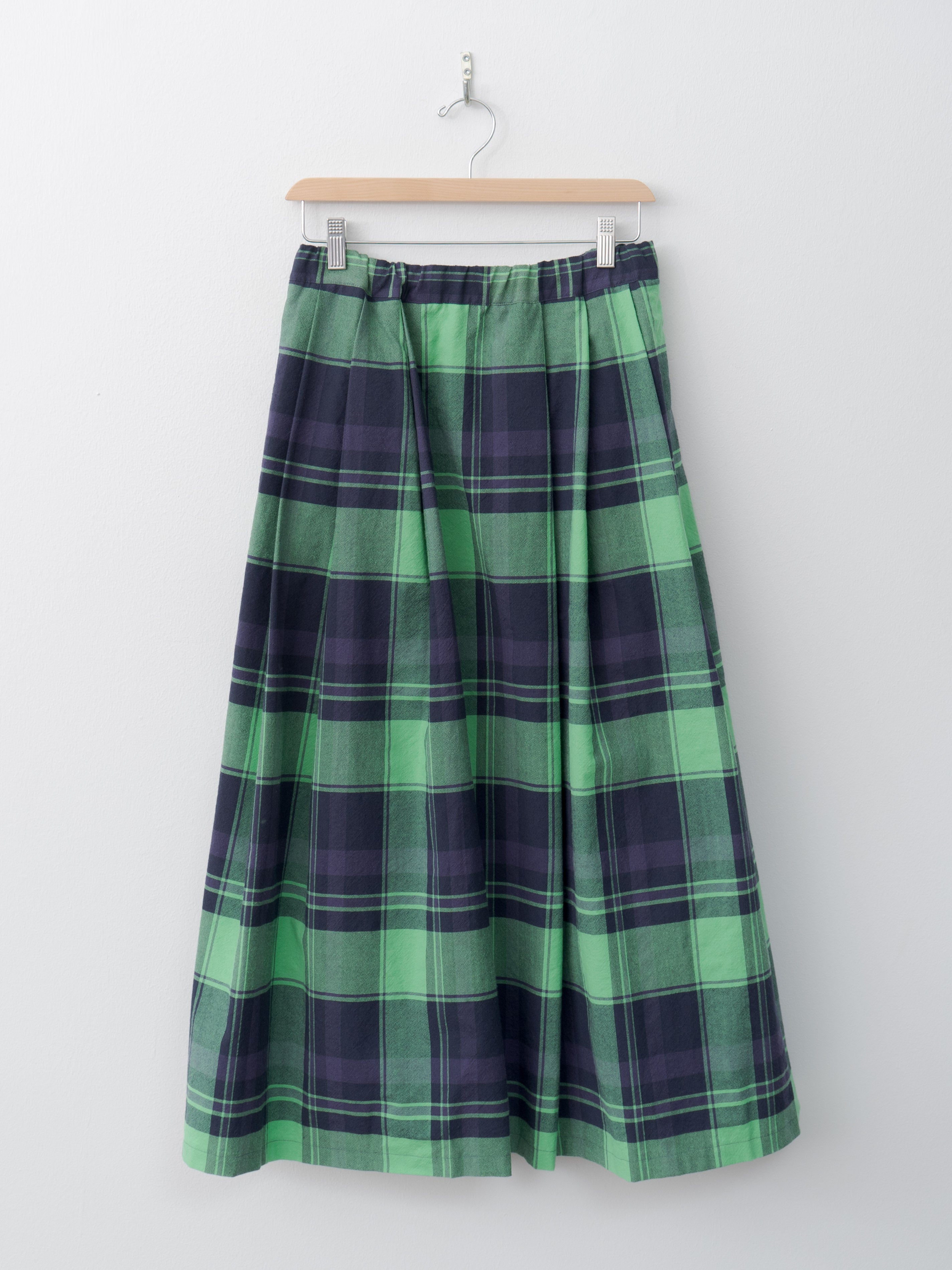 Namu Shop - Veritecoeur Tuck Skirt - Green Check