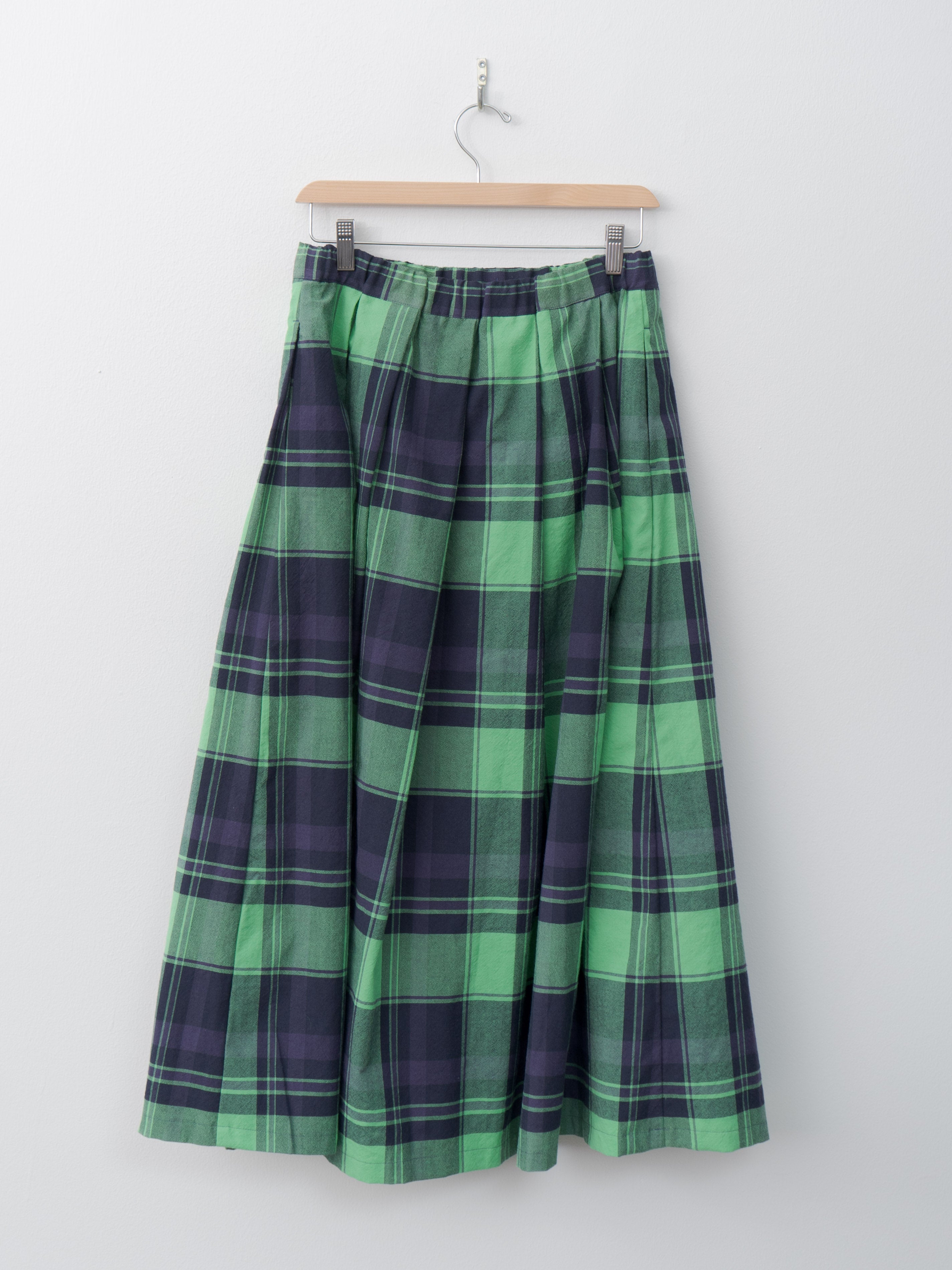 Namu Shop - Veritecoeur Tuck Skirt - Green Check