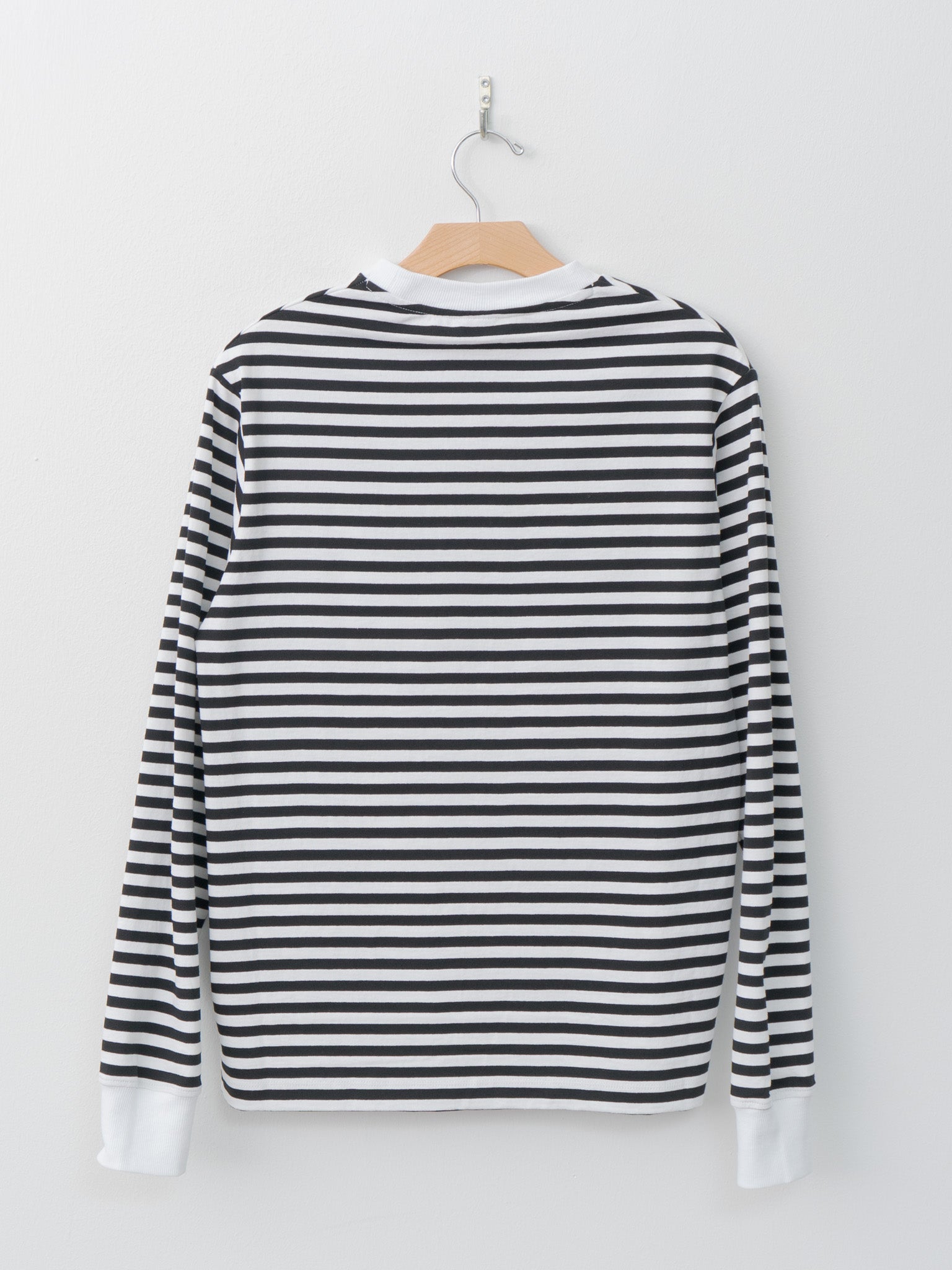 Namu Shop - Veritecoeur Tenjiku Crewneck L/S Tee - Black x White Border