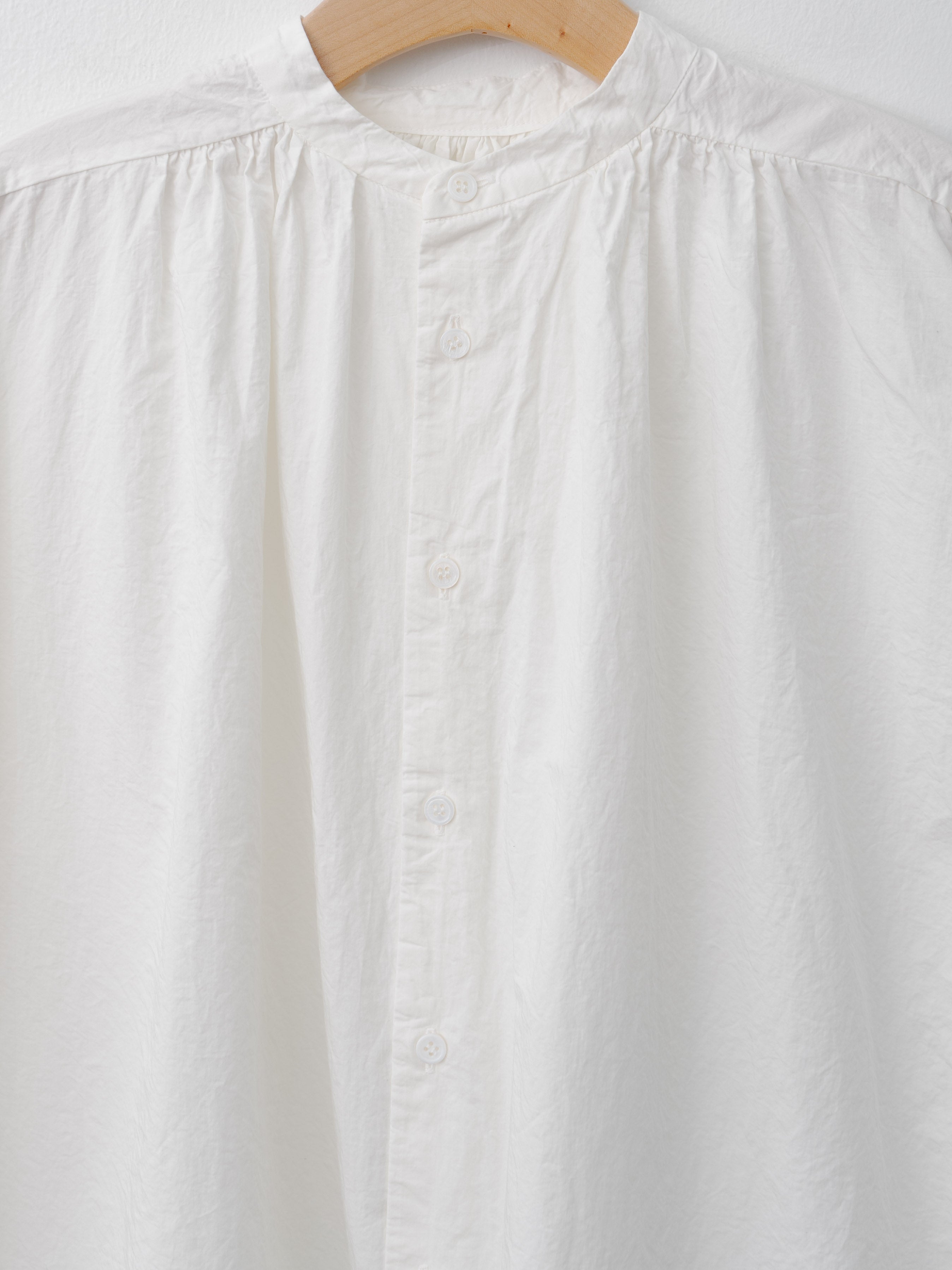 Namu Shop - Veritecoeur Shrink Gathered Shirt - White