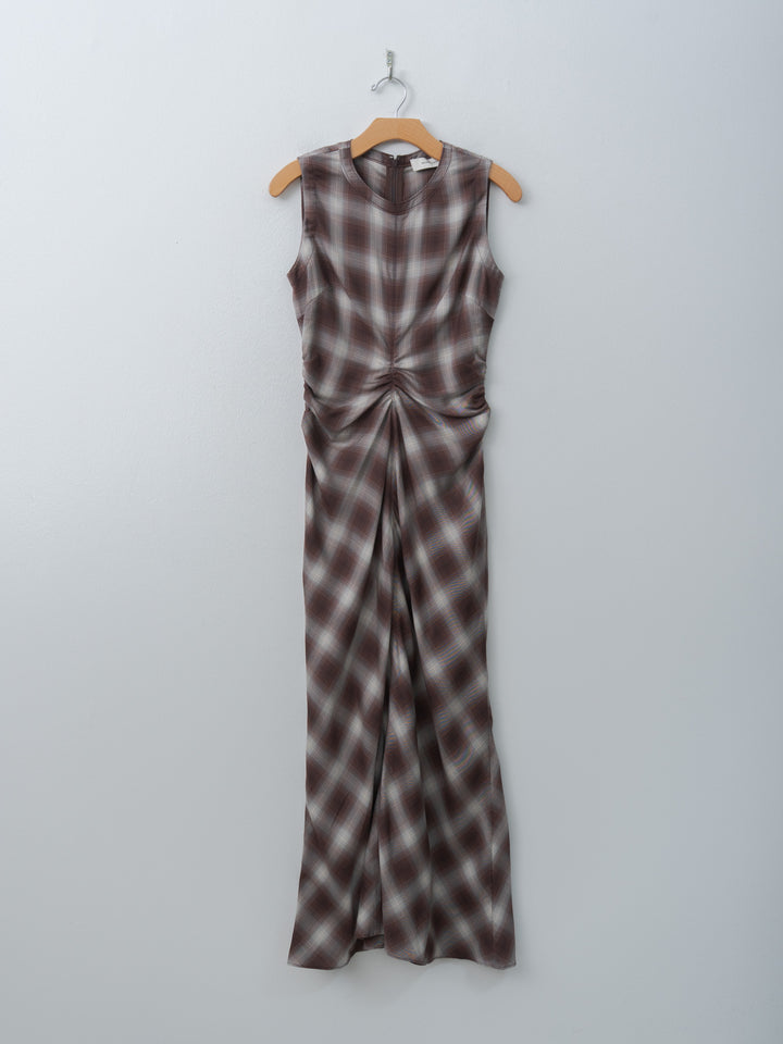 Gathered Waist Dress - Plaid