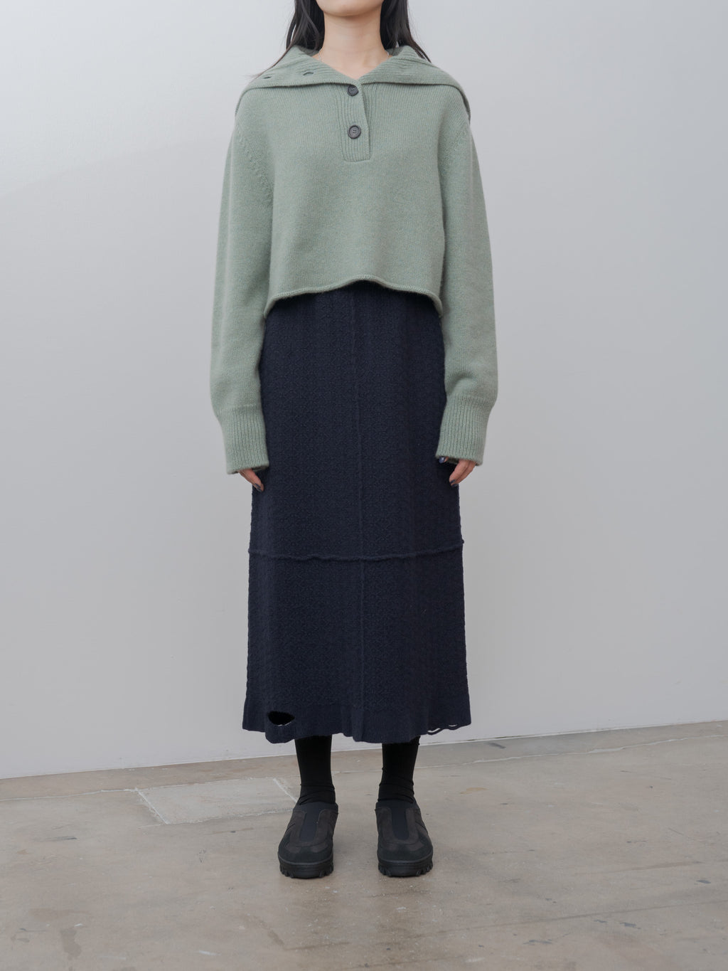 Namu Shop - Bielo Lis Skirt - Navy