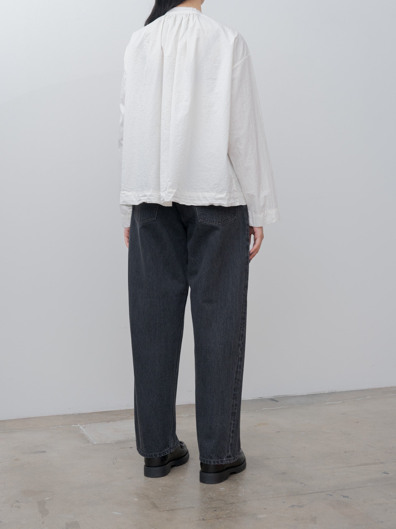 Namu Shop - Veritecoeur Shrink Gathered Shirt - White