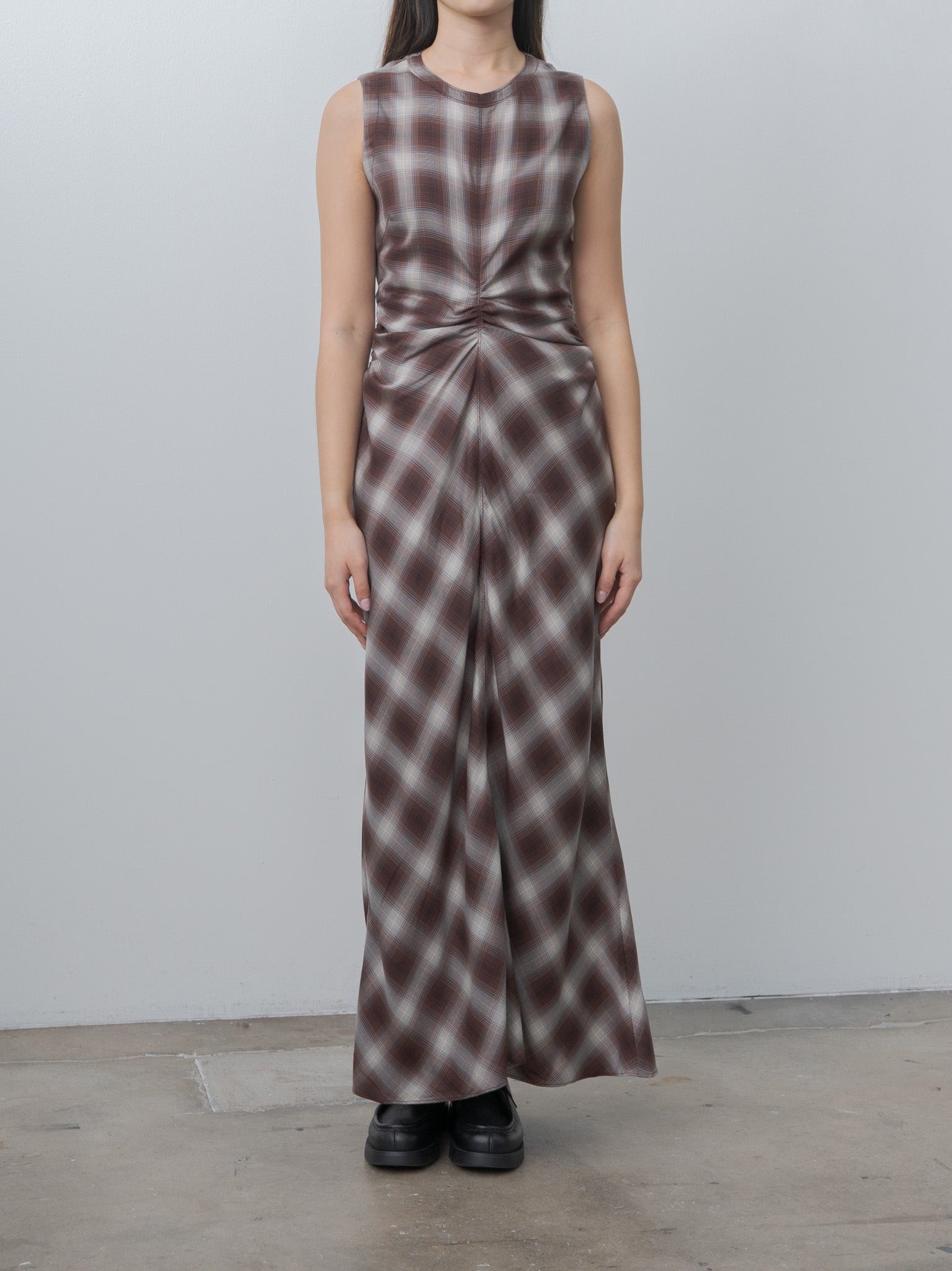 Namu Shop - Sayaka Davis Gathered Waist Dress - Plaid