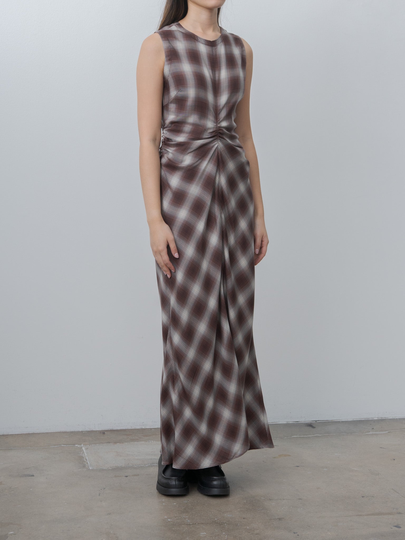 Namu Shop - Sayaka Davis Gathered Waist Dress - Plaid