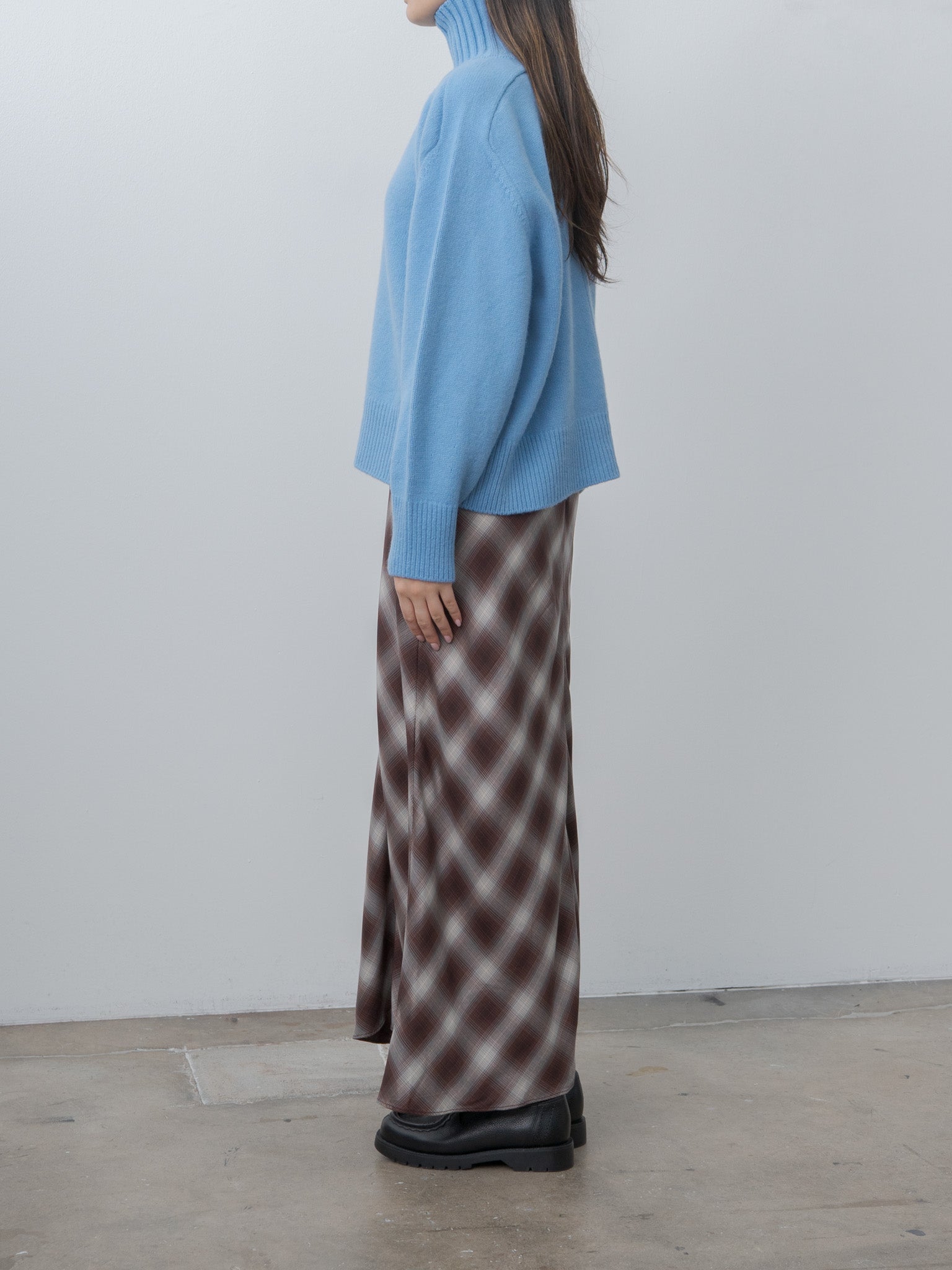 Namu Shop - Sayaka Davis Highcollar Sweater - Azure