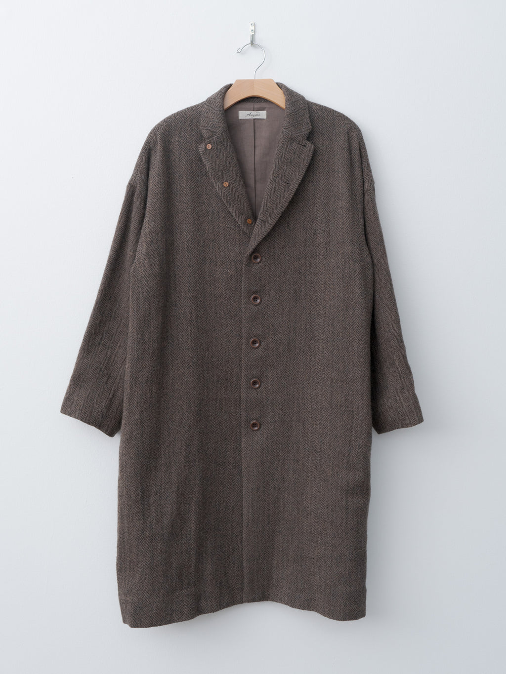 Namu Shop - Ichi Antiquites Herringbone Coat - Brown