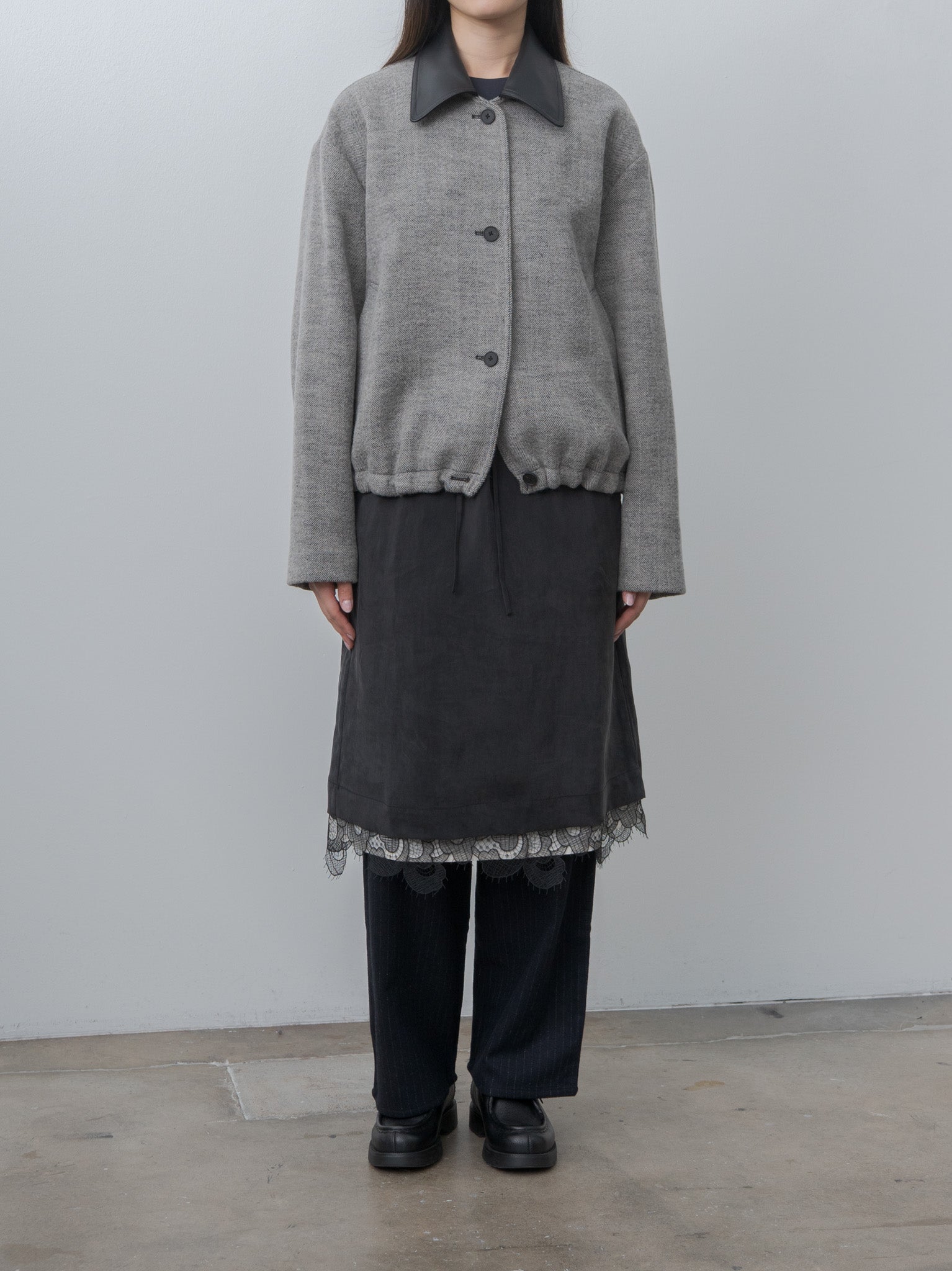 Namu Shop - Studio Nicholson Seberg Jacket - Black/White