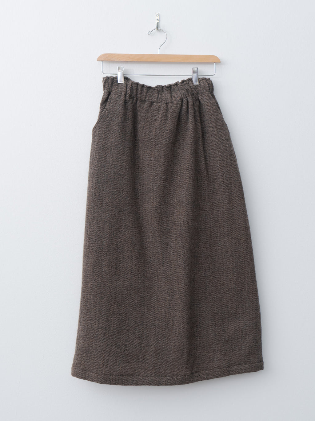 Namu Shop - Ichi Antiquites Herringbone Skirt - Brown