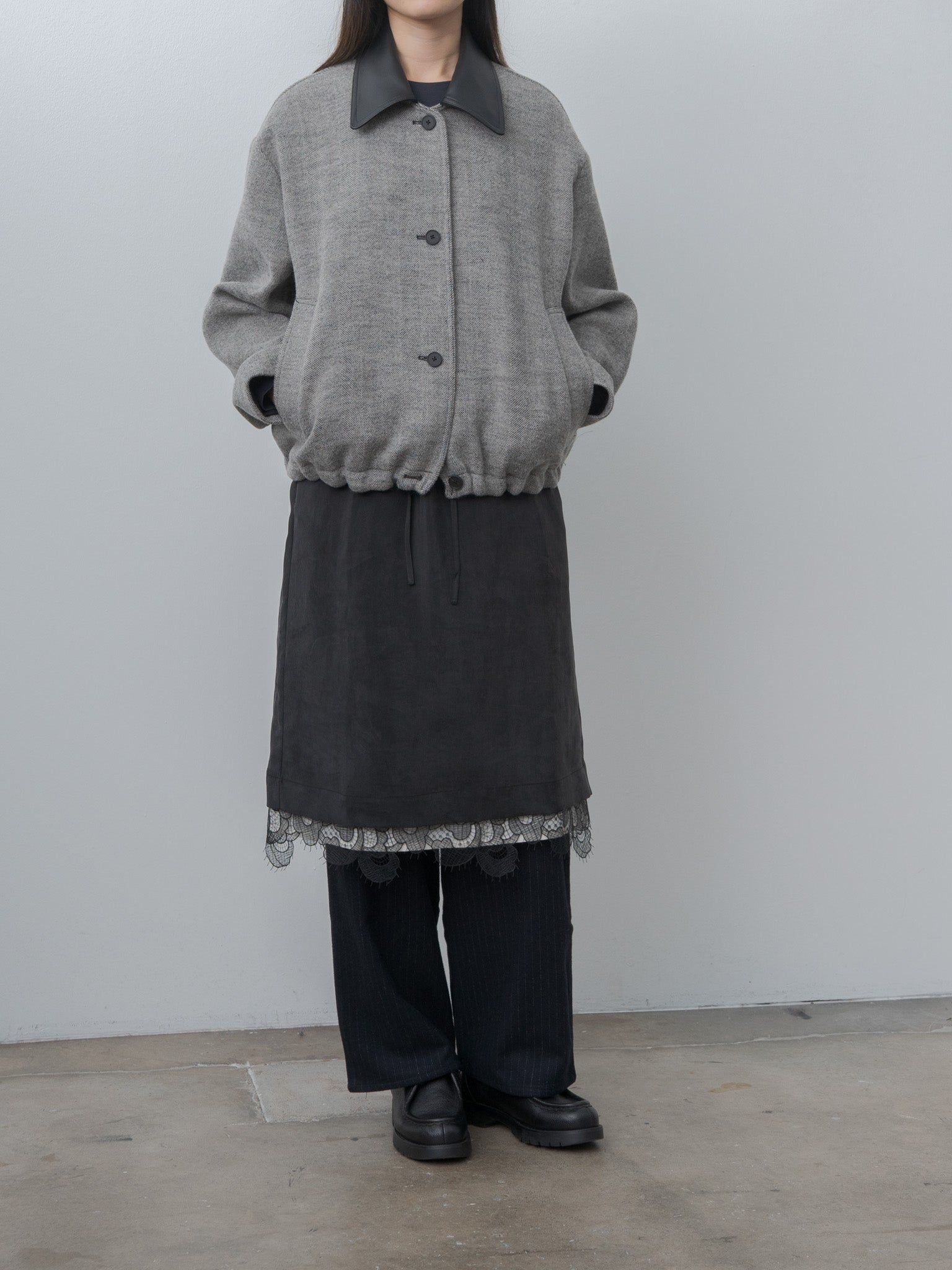 Namu Shop - Studio Nicholson Seberg Jacket - Black/White