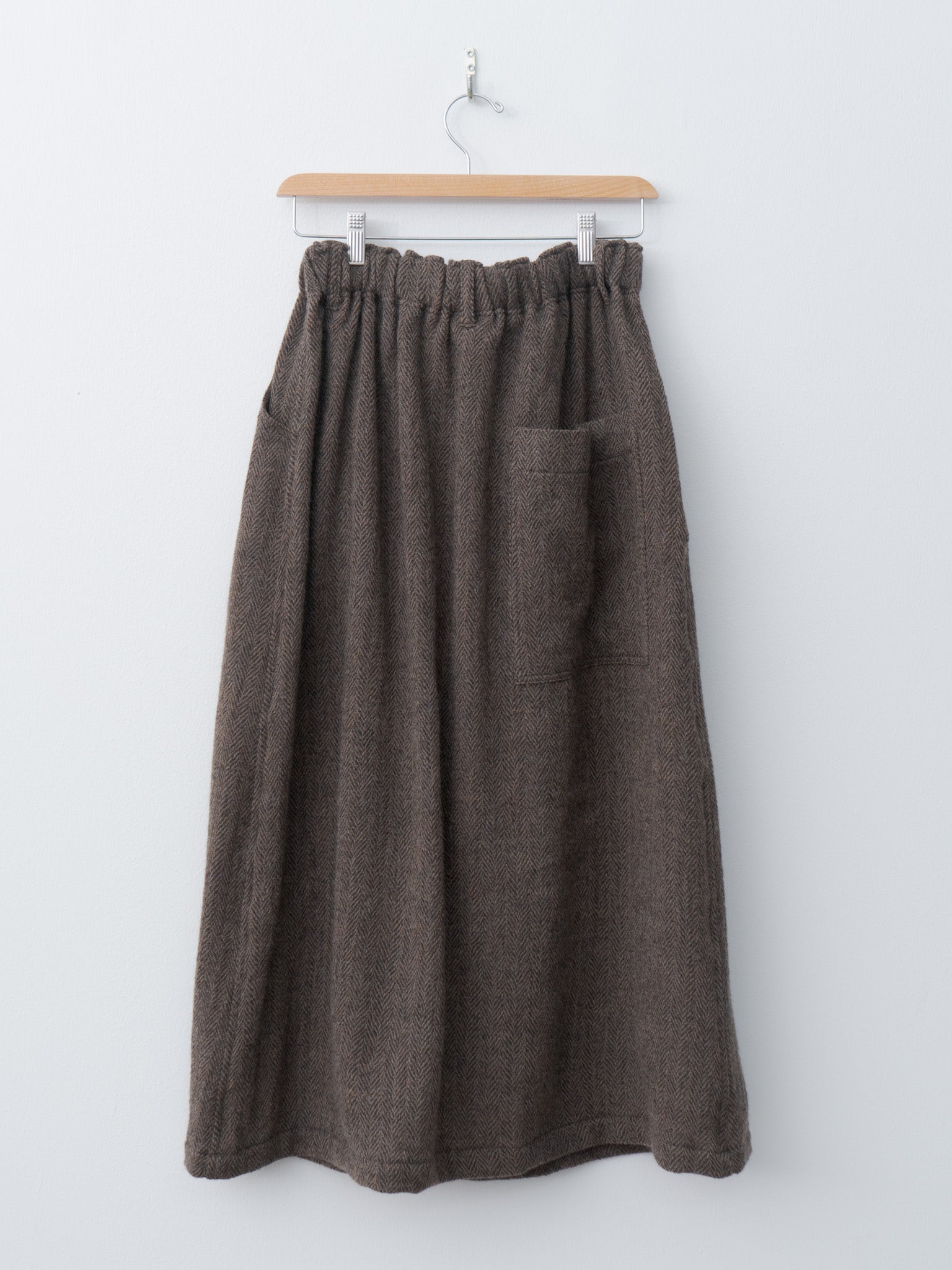 Namu Shop - Ichi Antiquites Herringbone Skirt - Brown