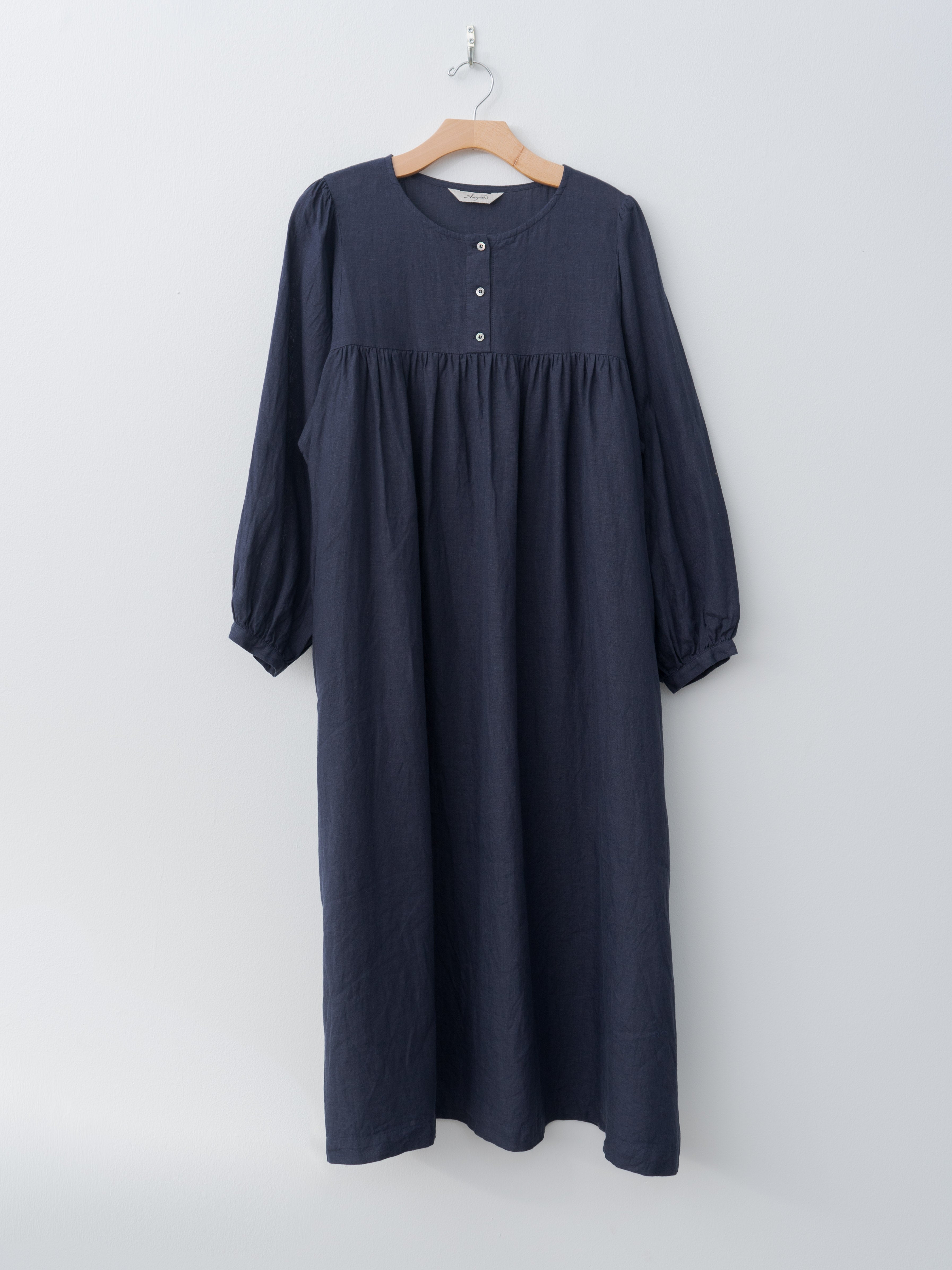 Namu Shop - Ichi Antiquites Linen Dress - Navy