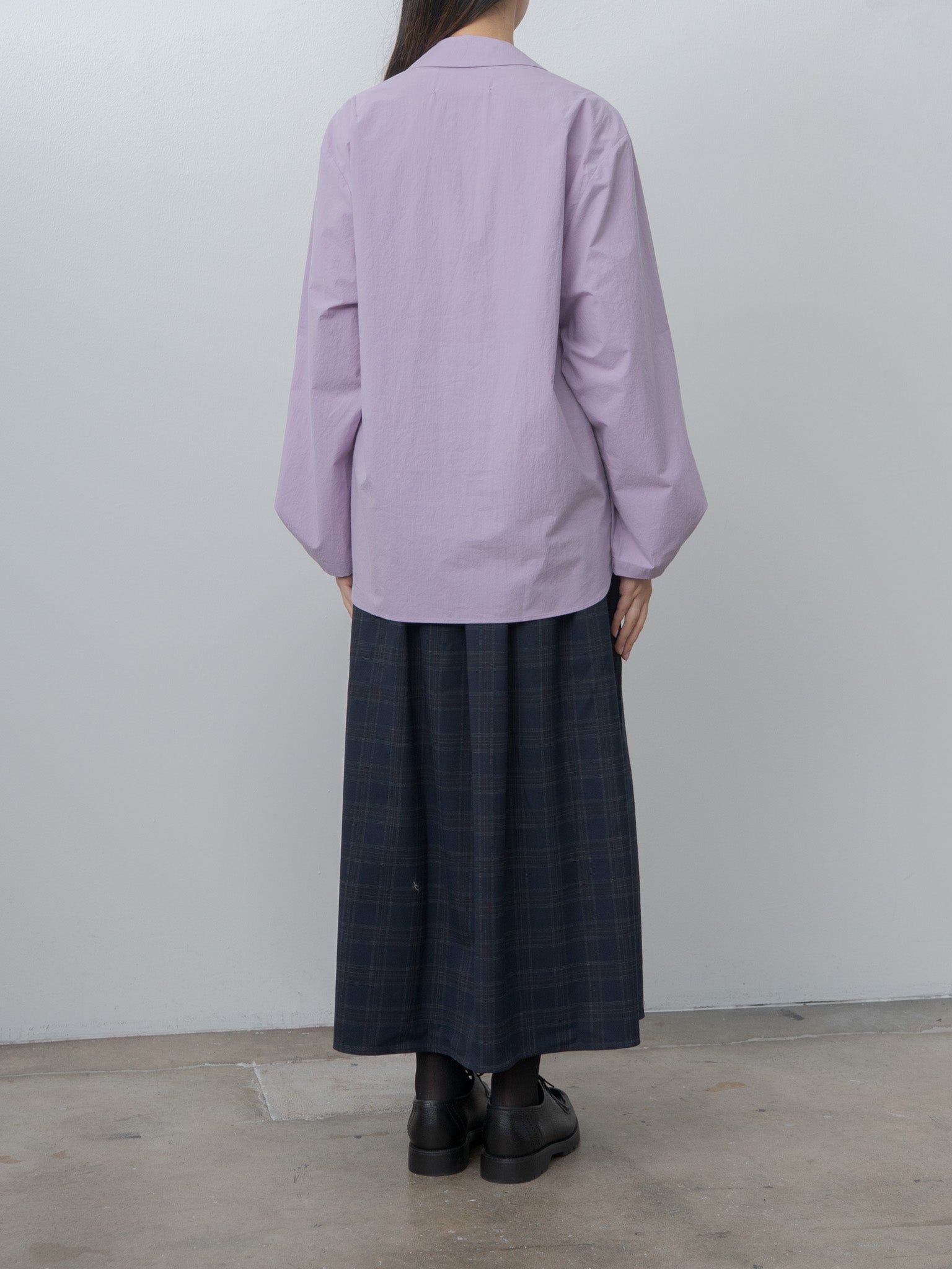 Namu Shop - Eleph Wide Skirt - Navy Check