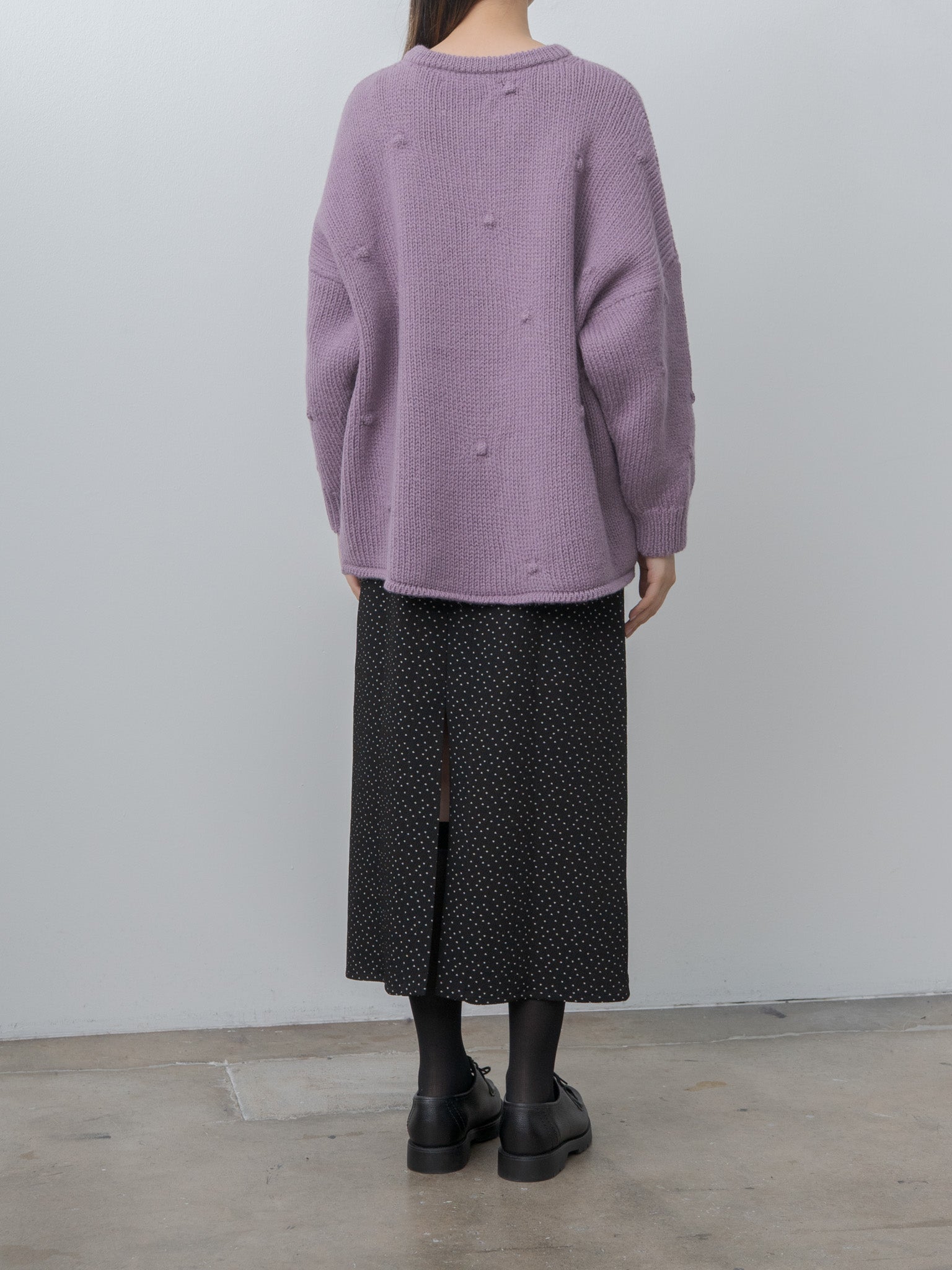 Namu Shop - Eleph Simple Skirt - Black Dot
