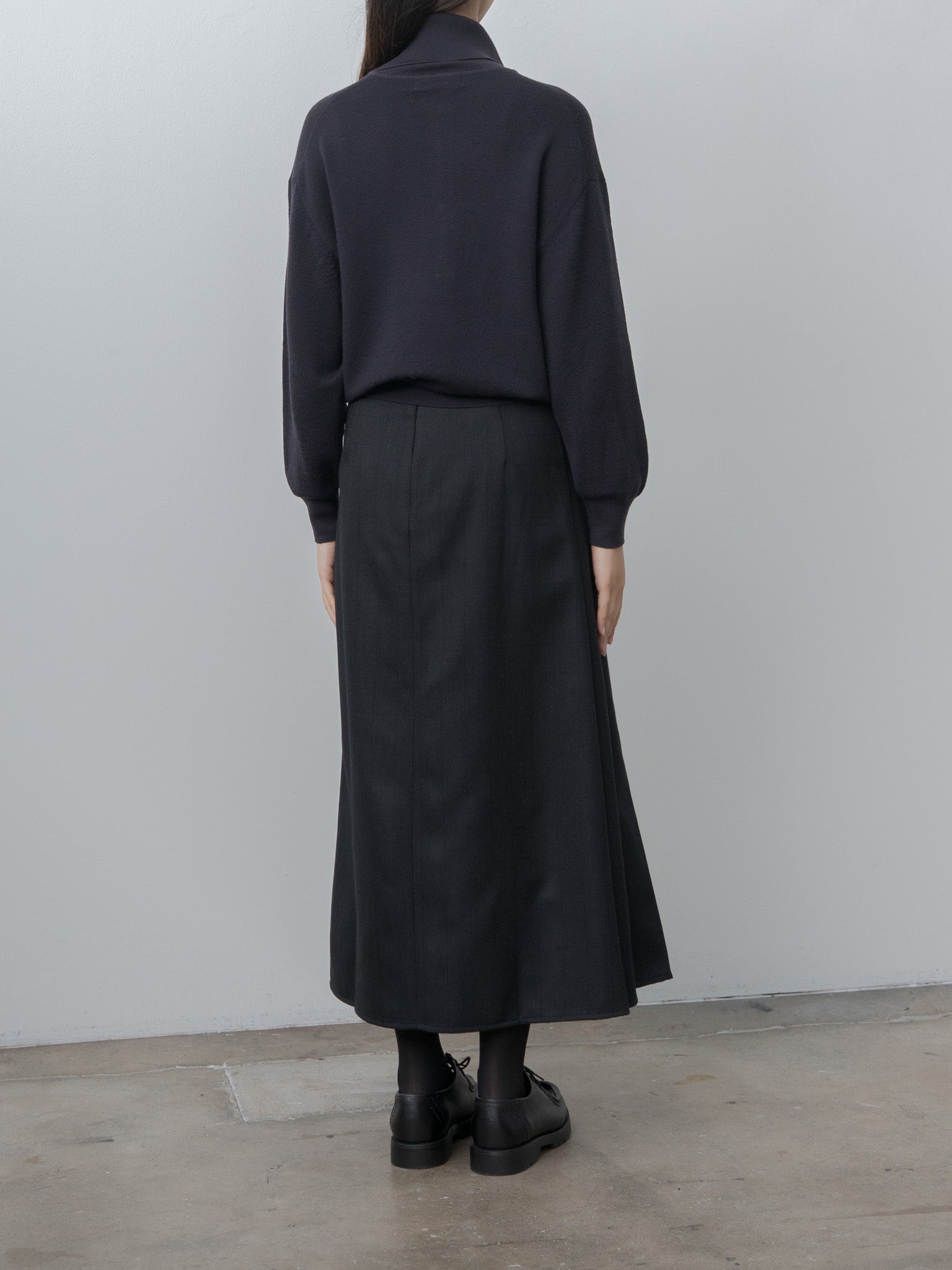 Namu Shop - Sayaka Davis Highneck Henley - Oatmeal, Eggplant
