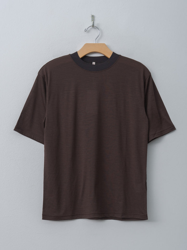 Wool Jersey T-Shirt - Dark Brown