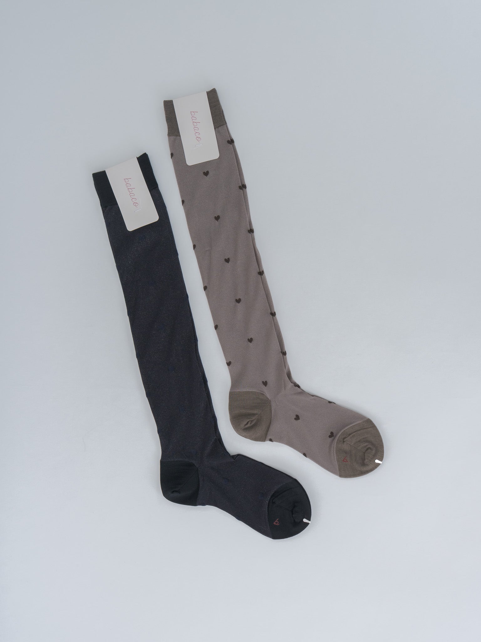 Namu Shop - Babaco Heart Dot Sheer Knee High Socks