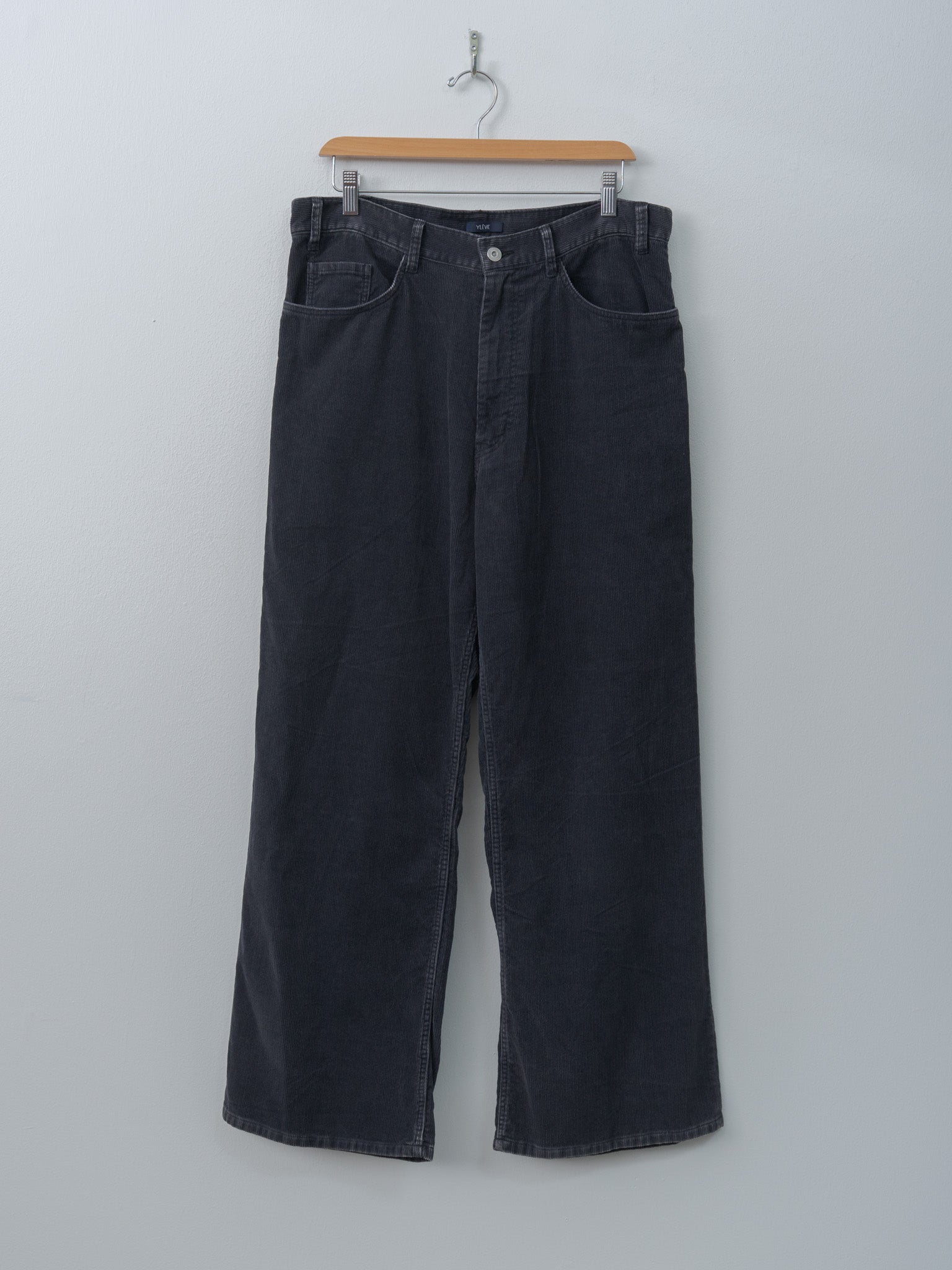 Namu Shop - Yleve Sulfur-Dyed Bleached Corduroy Pants - Faded Brown, Faded Navy