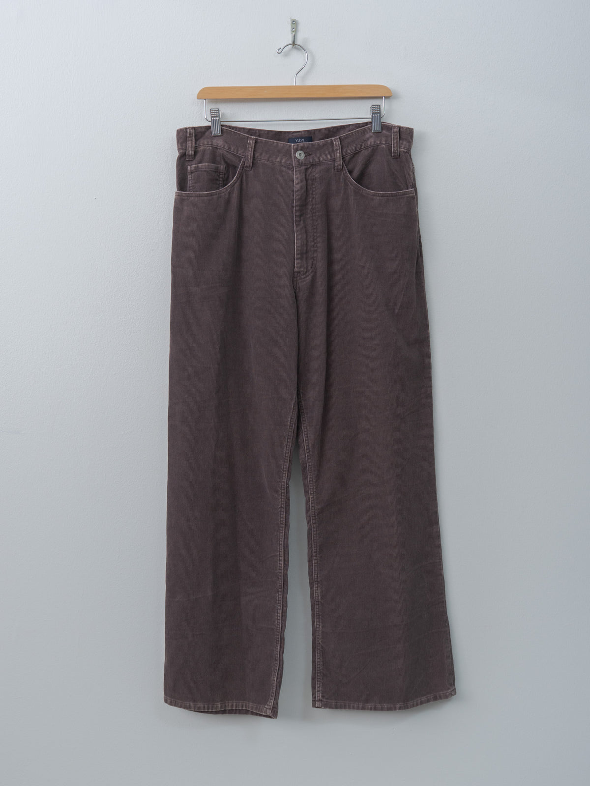 Namu Shop - Yleve Sulfur-Dyed Bleached Corduroy Pants - Faded Brown, Faded Navy