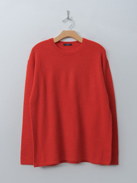 Namu Shop - Yleve Royal Alpaca T-Knit Pullover - Red, Charcoal