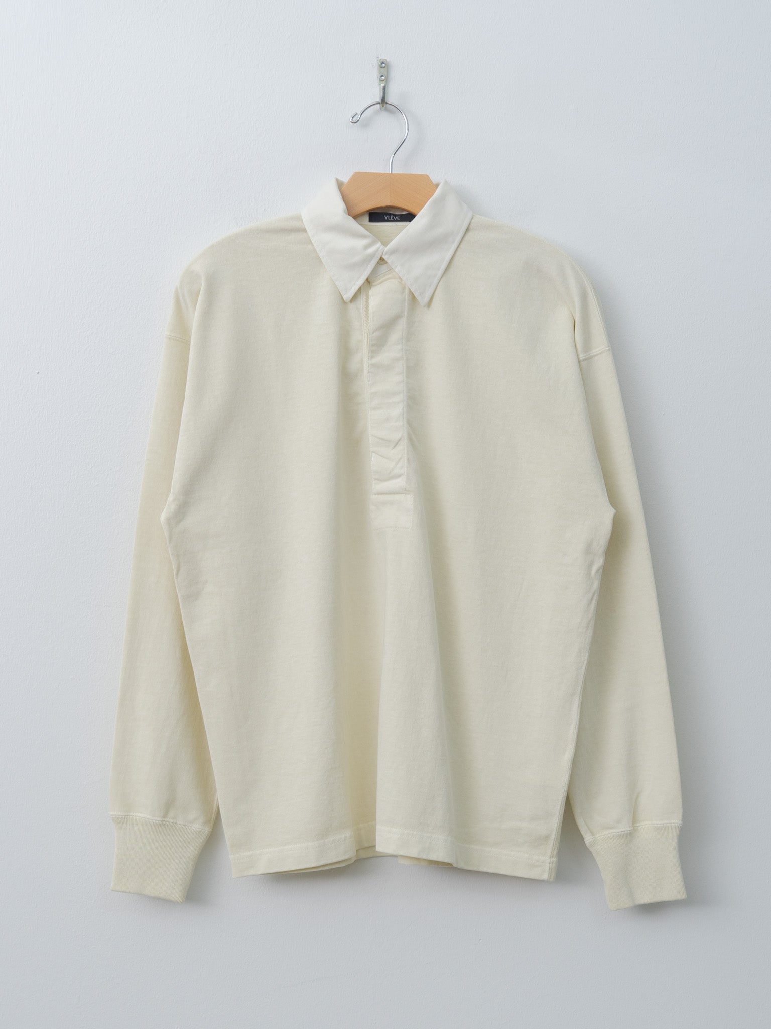 Namu Shop - Yleve Pigment-Dyed Cotton Rugby Shirt - Cream