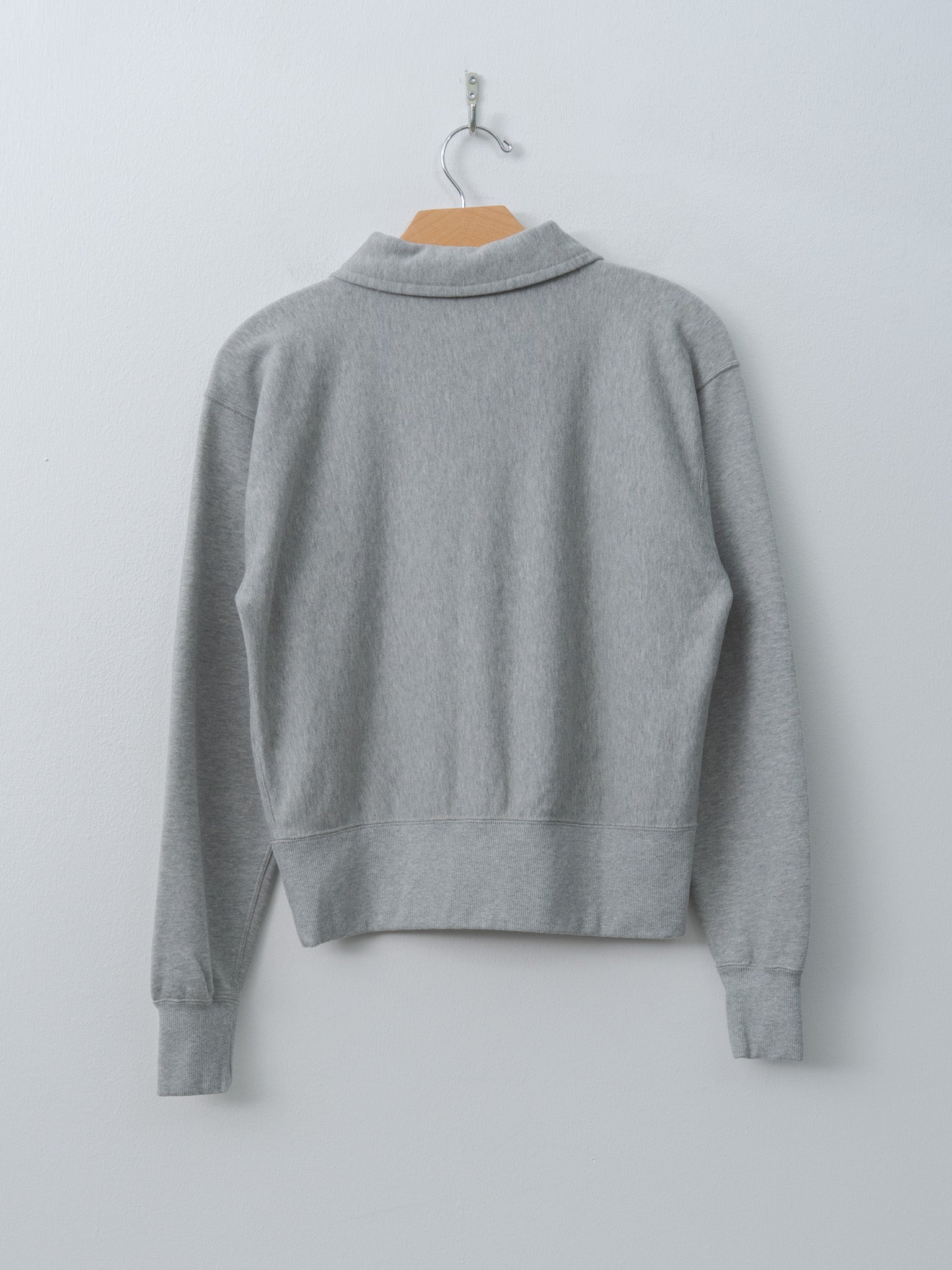 Namu Shop - Yleve Soft Cotton Half Zip Sweat Shirt - Heather Gray