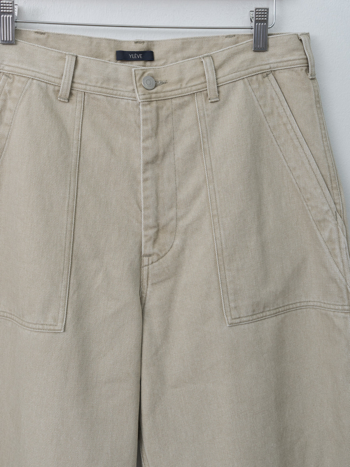 Namu Shop - Yleve Sun-Faded Cotton Twill Pants - Sage, Moca