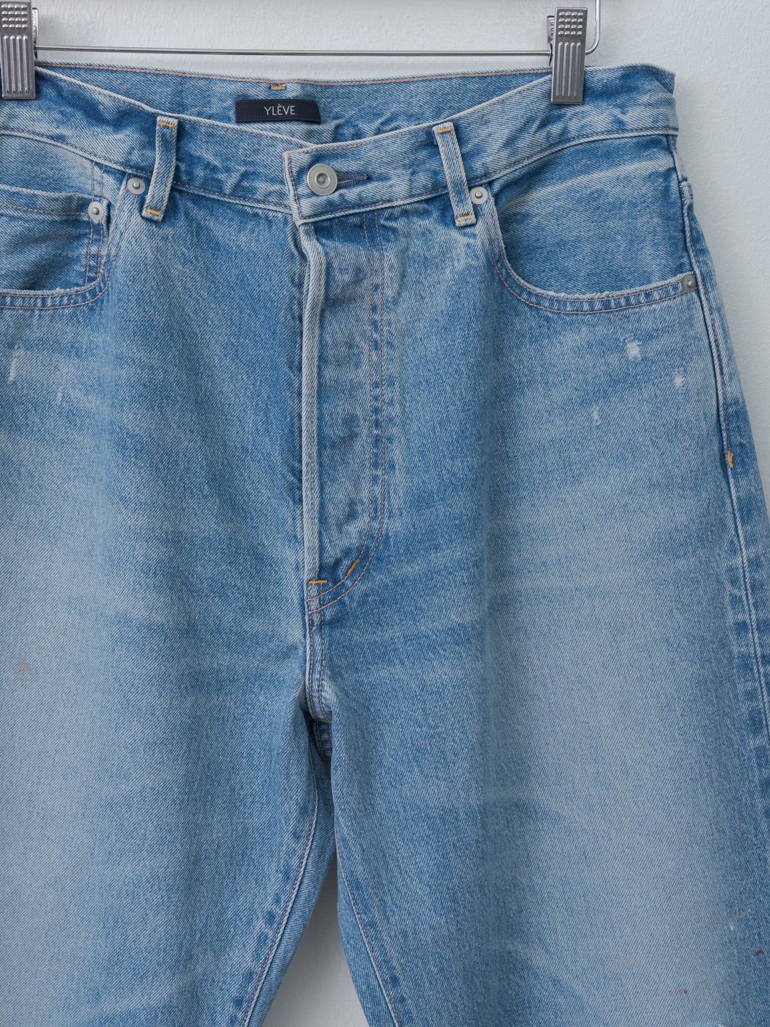 Namu Shop - Yleve Used-Finished 13.5oz Straight Denim - Indigo
