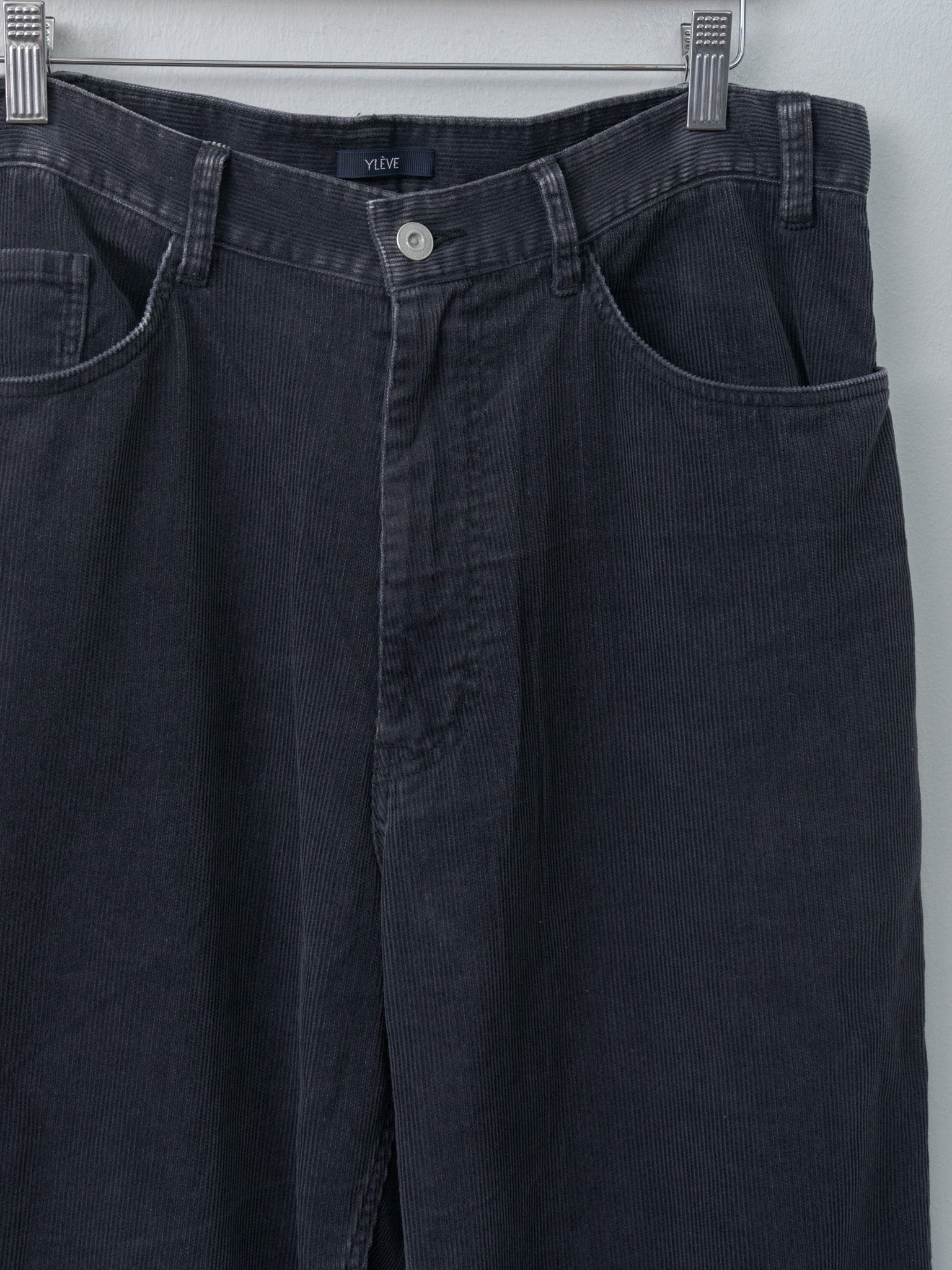 Namu Shop - Yleve Sulfur-Dyed Bleached Corduroy Pants - Faded Brown, Faded Navy