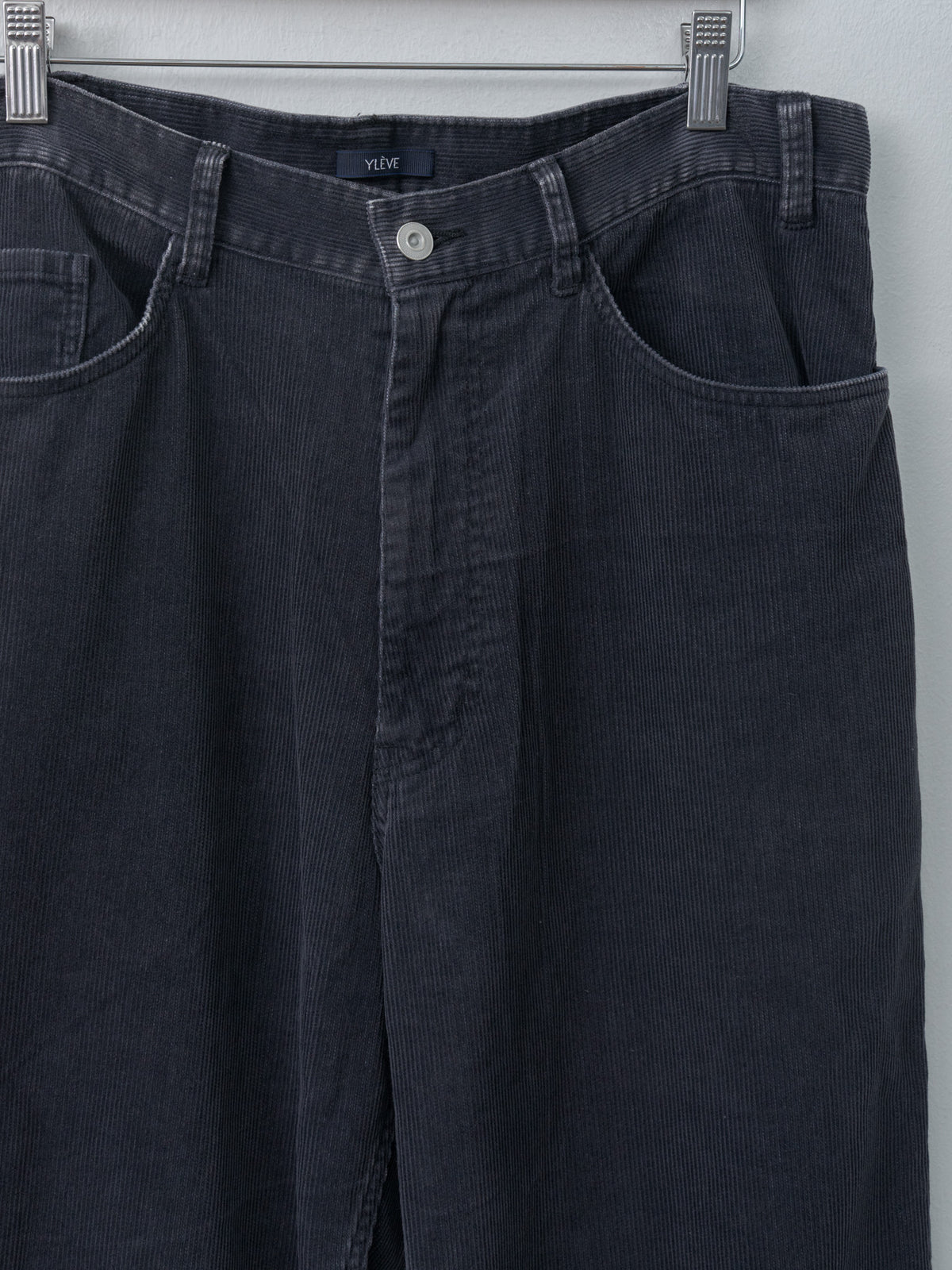 Namu Shop - Yleve Sulfur-Dyed Bleached Corduroy Pants - Faded Brown, Faded Navy