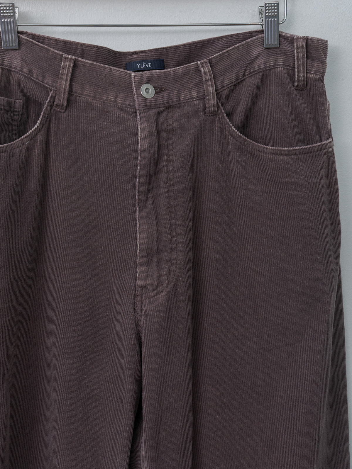 Namu Shop - Yleve Sulfur-Dyed Bleached Corduroy Pants - Faded Brown, Faded Navy