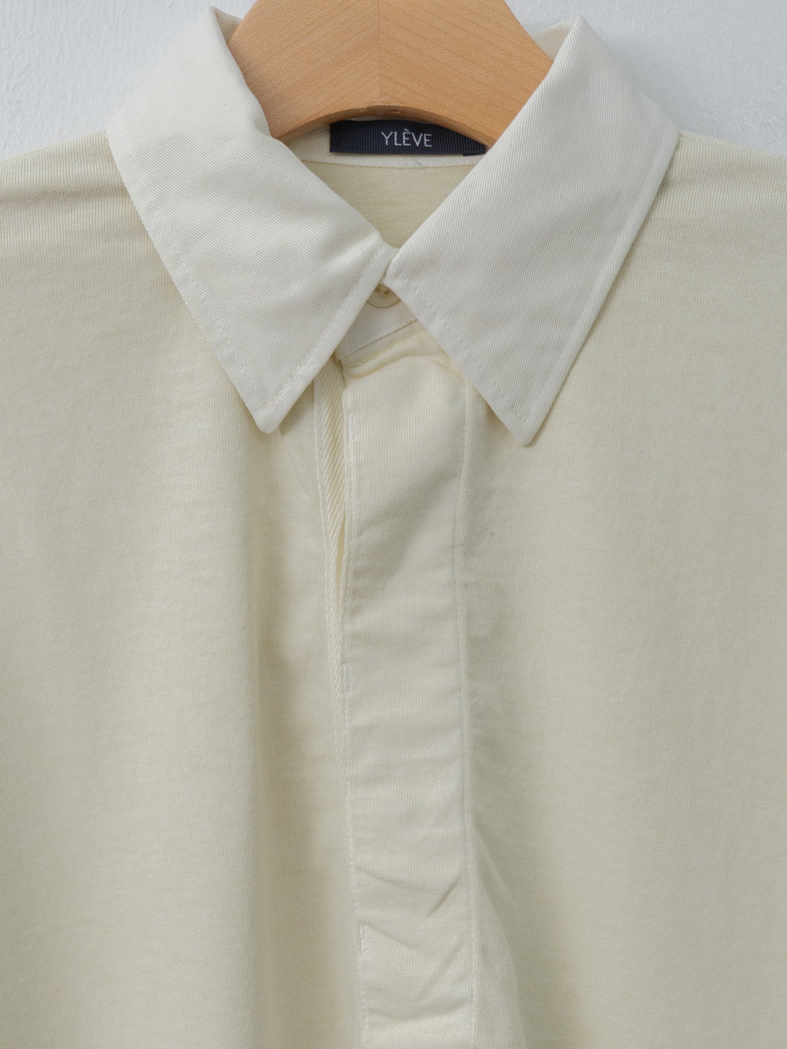 Namu Shop - Yleve Pigment-Dyed Cotton Rugby Shirt - Cream