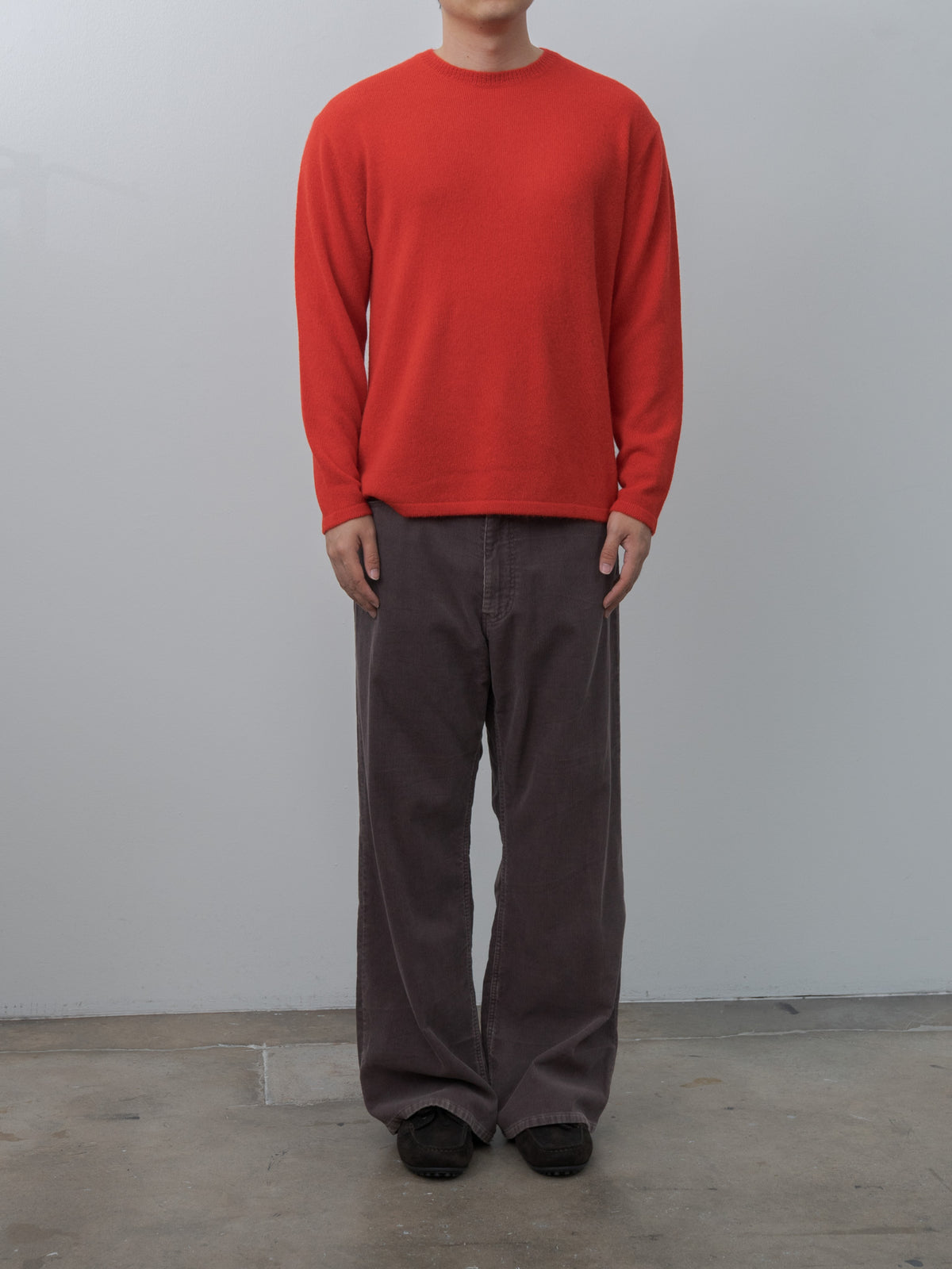 Namu Shop - Yleve Sulfur-Dyed Bleached Corduroy Pants - Faded Brown, Faded Navy