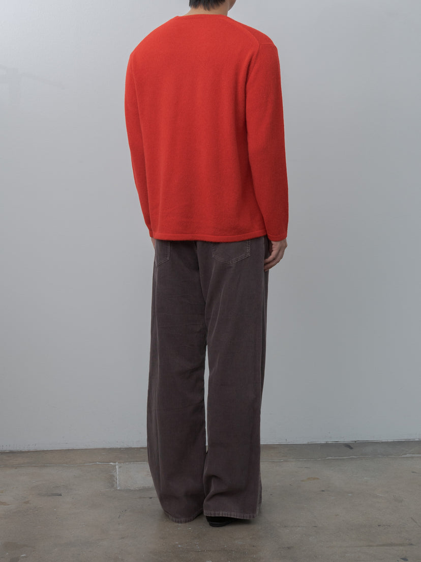 Namu Shop - Yleve Sulfur-Dyed Bleached Corduroy Pants - Faded Brown, Faded Navy