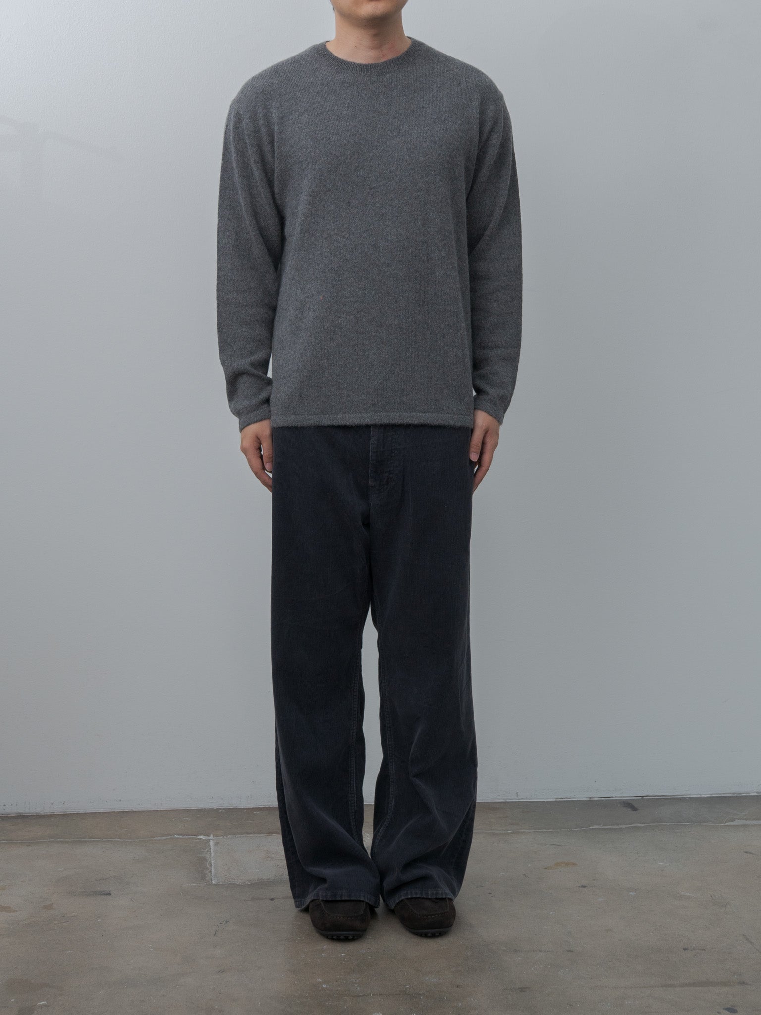 Namu Shop - Yleve Sulfur-Dyed Bleached Corduroy Pants - Faded Brown, Faded Navy