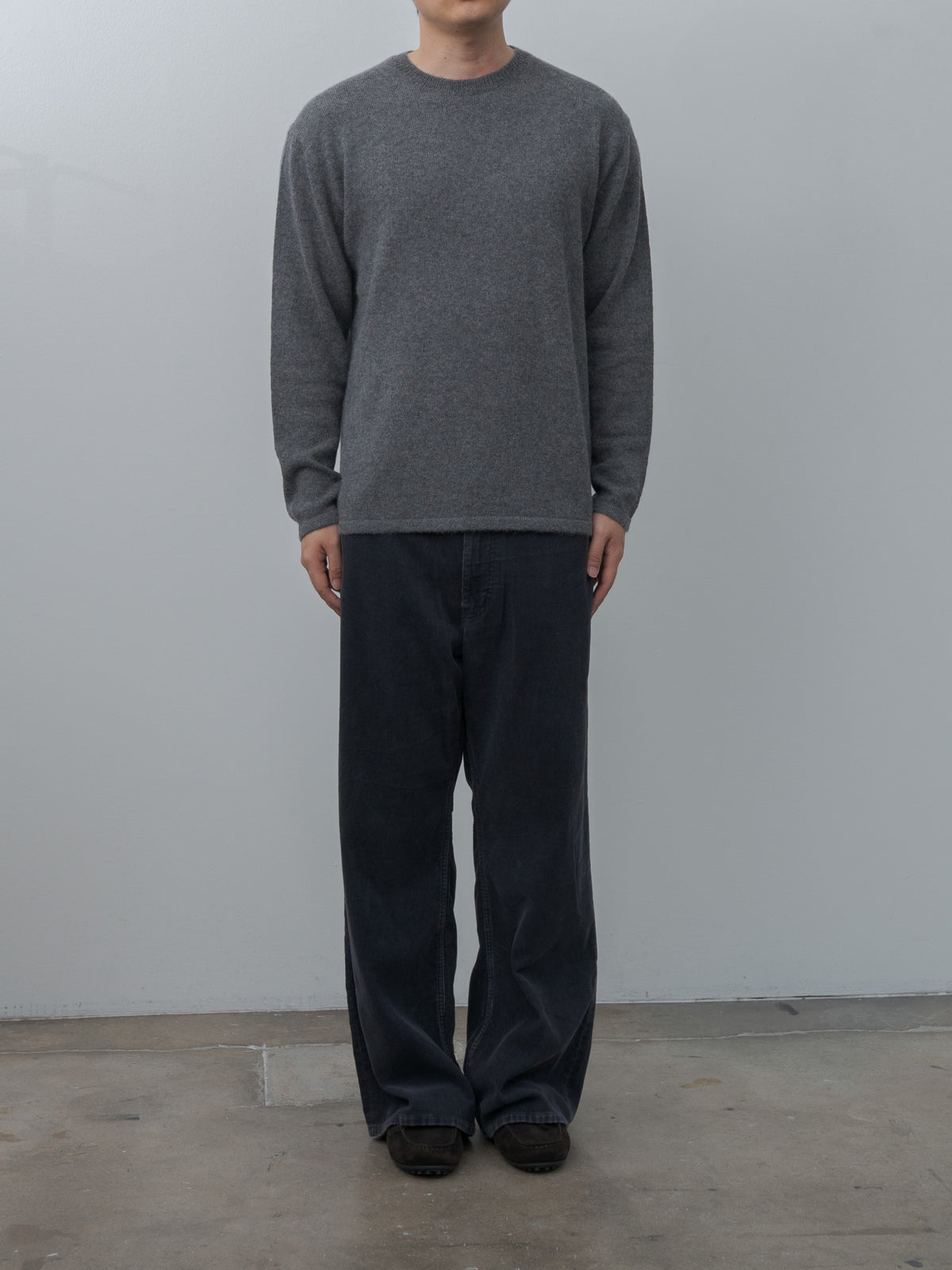 Namu Shop - Yleve Sulfur-Dyed Bleached Corduroy Pants - Faded Brown, Faded Navy