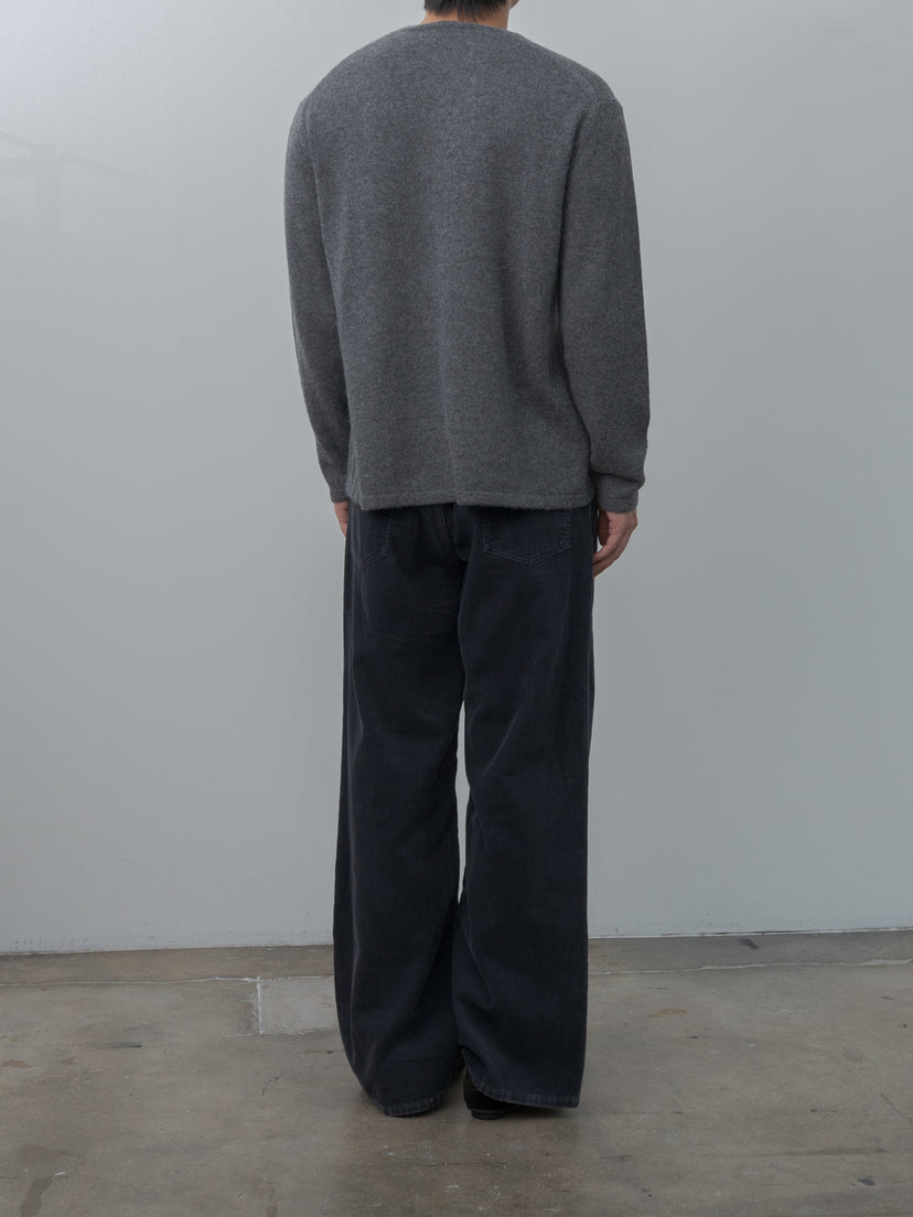 Namu Shop - Yleve Sulfur-Dyed Bleached Corduroy Pants - Faded Brown, Faded Navy