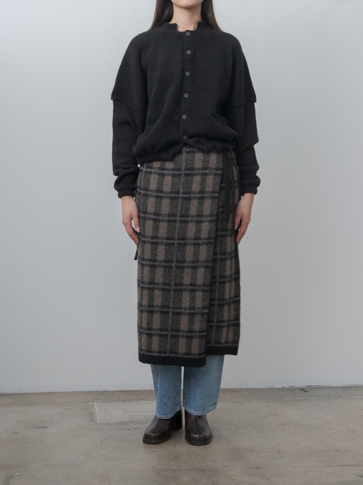 Namu Shop - Rus COPERTA Skirt - Black / Taupe