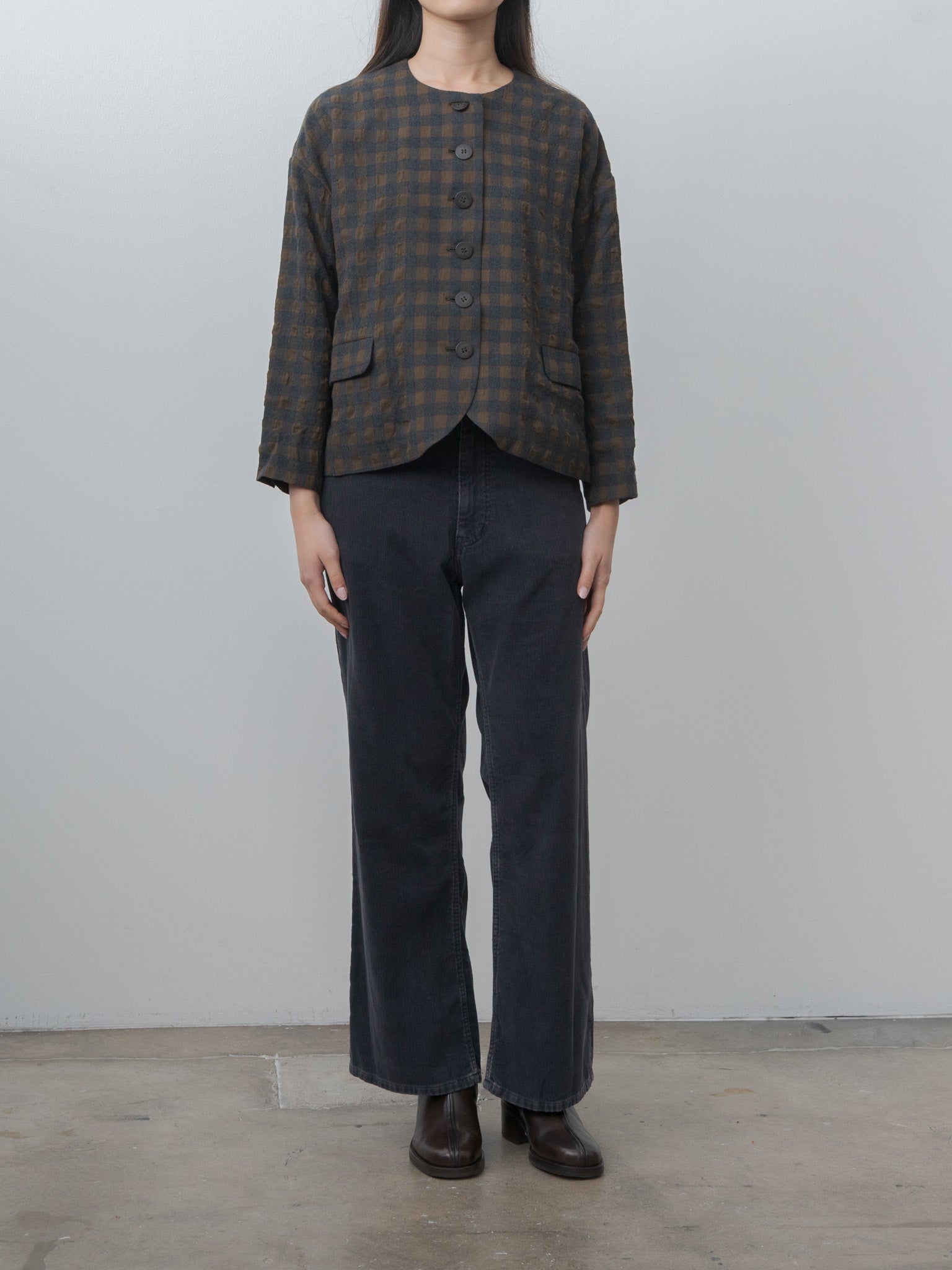 Namu Shop - Ichi Antiquites C/W Gingham Check Jacket