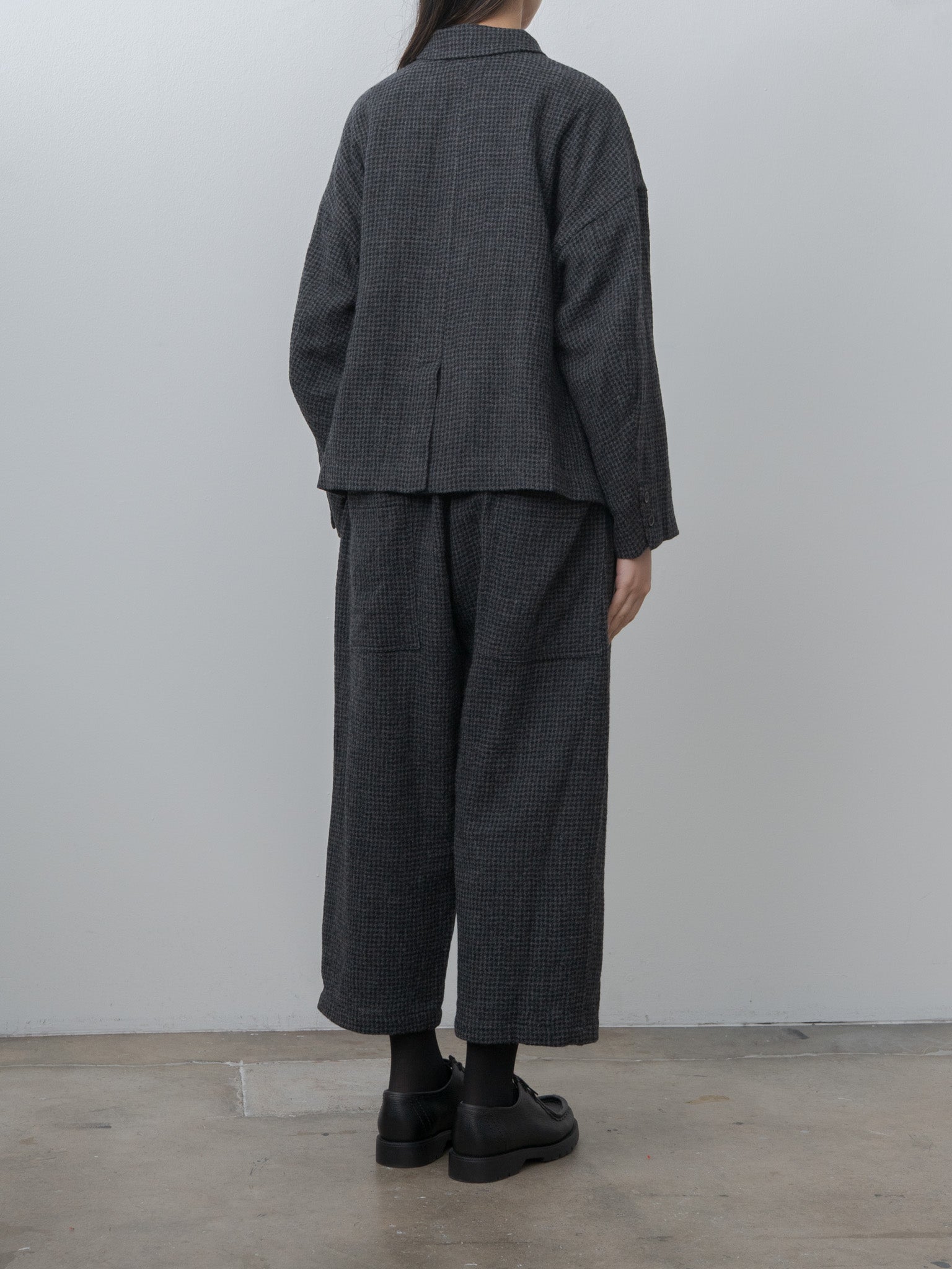 Namu Shop - Ichi Antiquites Wool Gauze Houndstooth Jacket