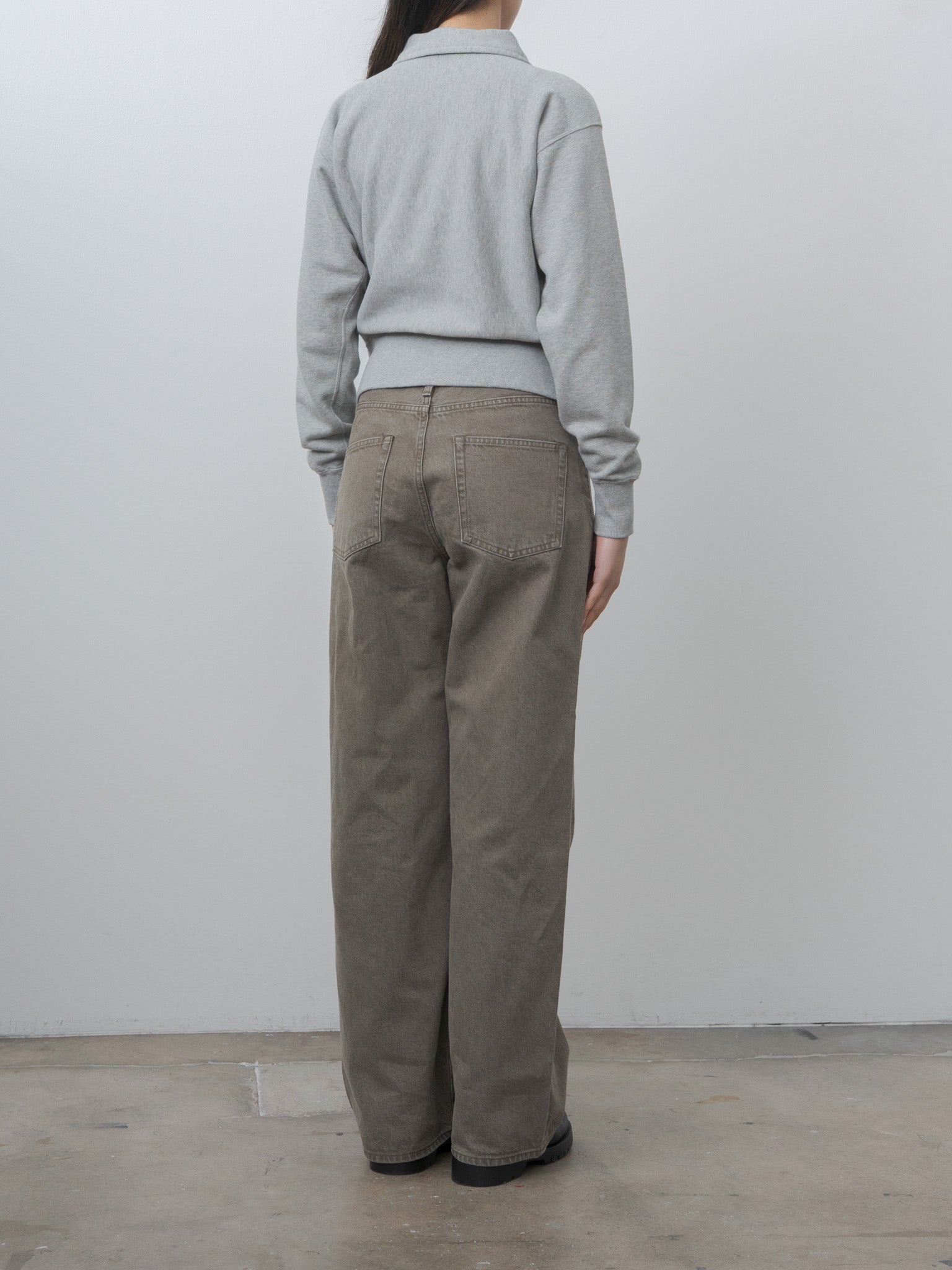 Namu Shop - Yleve Soft Cotton Half Zip Sweat Shirt - Heather Gray