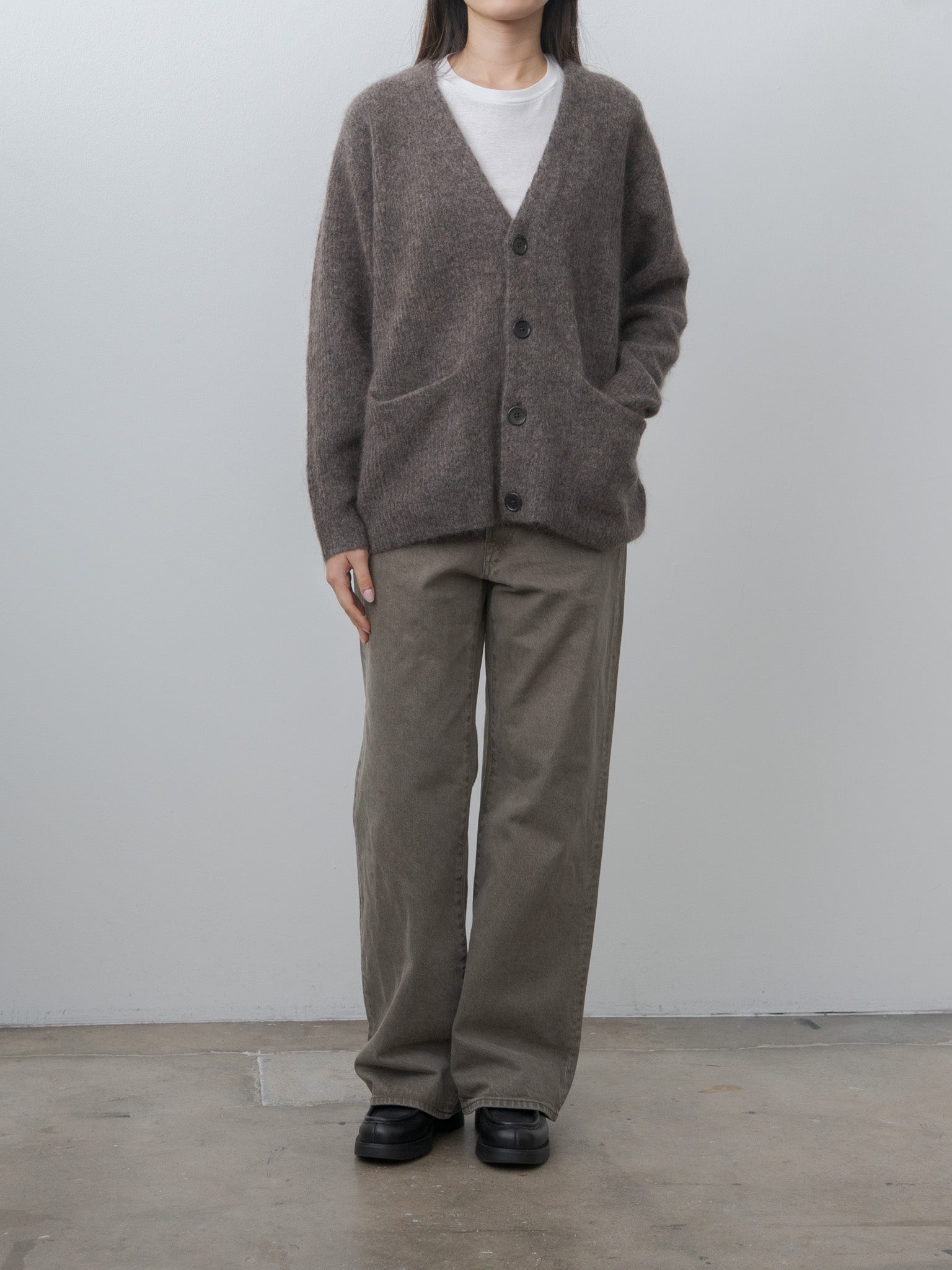 Namu Shop - Sayaka Davis Mohair Cardigan - Ash Brown