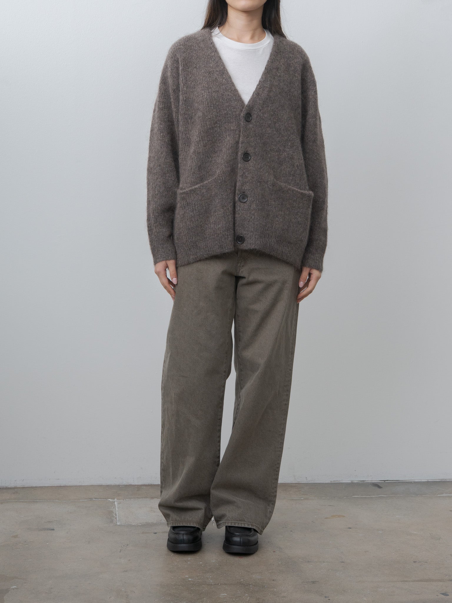 Namu Shop - Sayaka Davis Mohair Cardigan - Ash Brown
