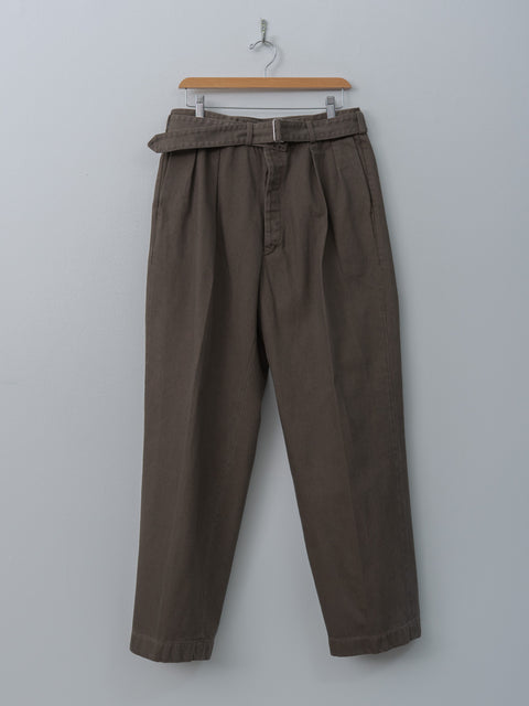 Namu Shop - Kaptain Sunshine Dyed Denim Riviera Pants - Cub Brown