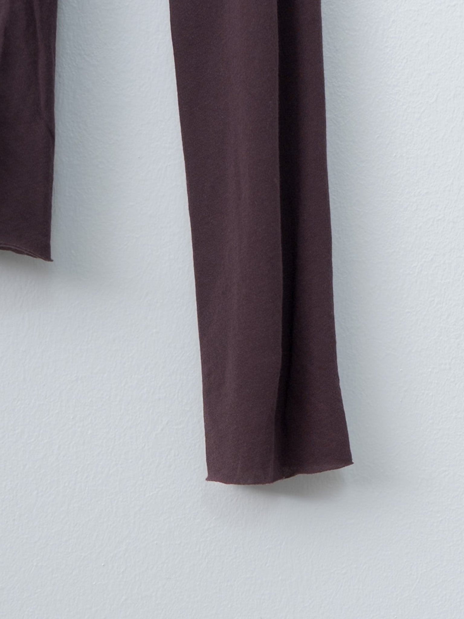 High Twist Cotton Sheer Jersey Turtleneck Tee - Dark Brown