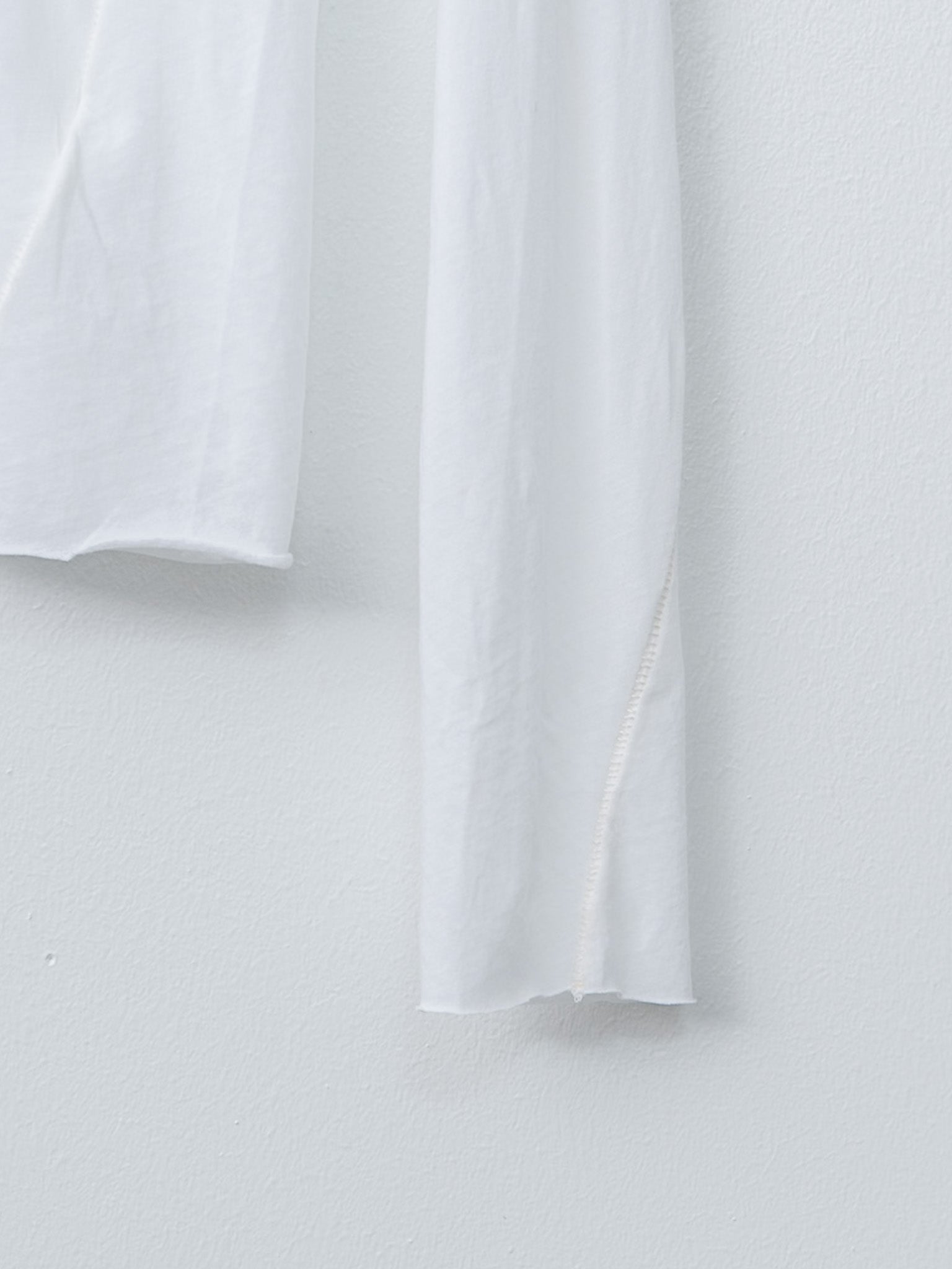 High Twist Cotton Sheer Jersey Turtleneck Tee - Off White
